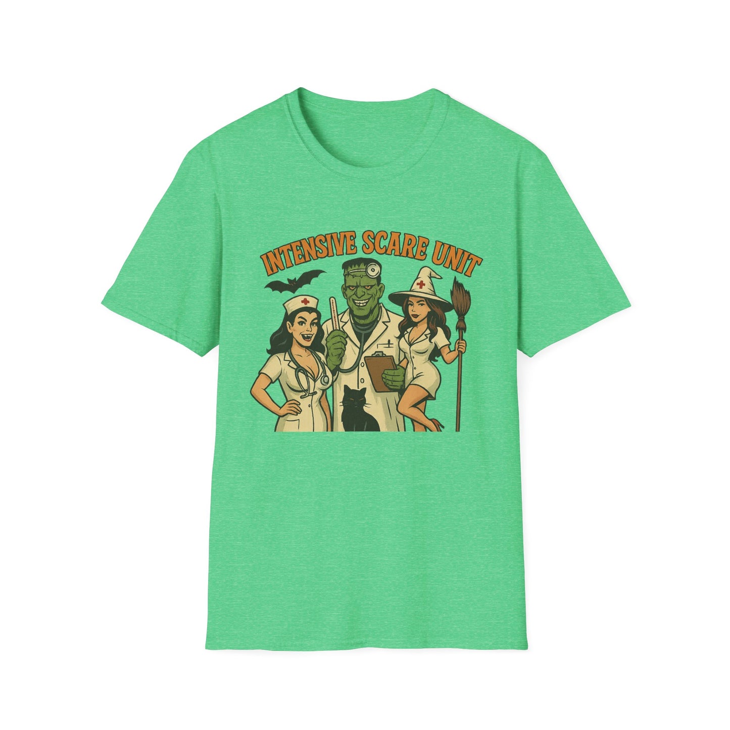 Fun Halloween Casual Tee-Shirt, "Intensive Scare Unit"