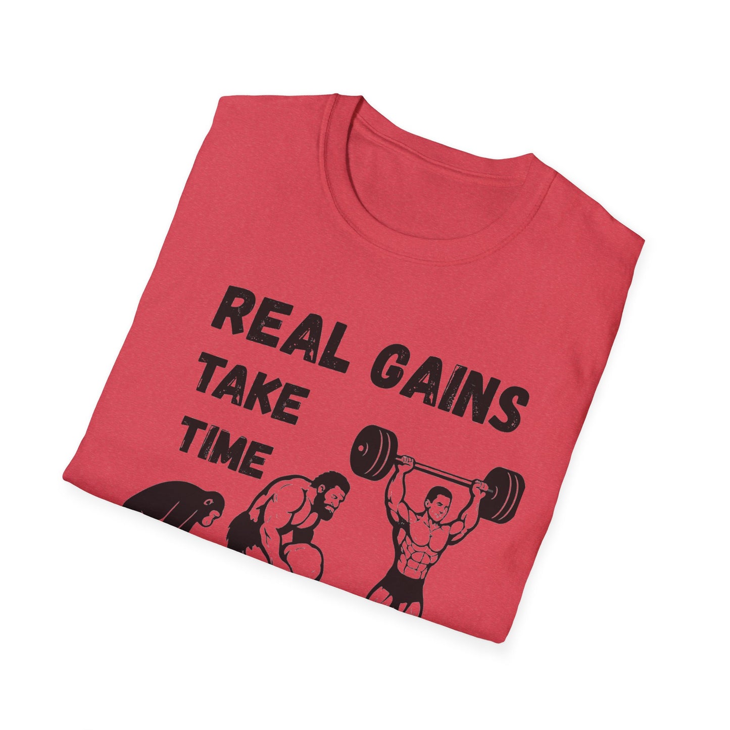 Grit Forge Athletics - "Real Gains Take Time" Motivational Tee