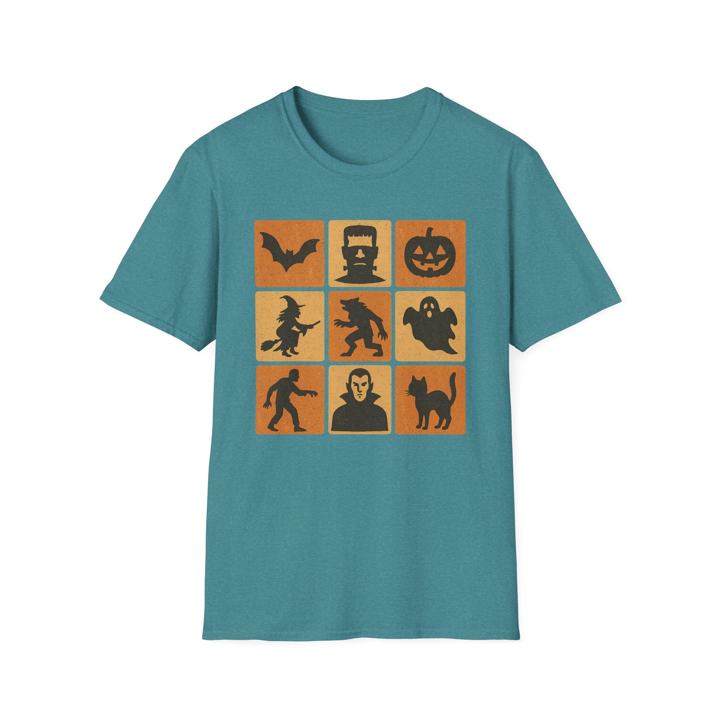 Halloween-Themed Monster Graphic Tee Shirt