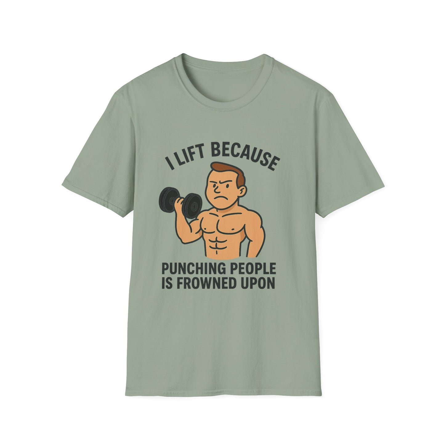 Grit Forge Athletics - "I Lift Because Punching People is Frowned Upon" Weightlifting Tee