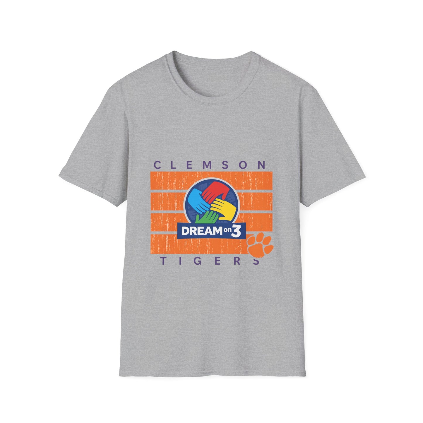 Clemson Tigers Dream on 3 Unisex Softstyle T-Shirt, Casual Tee, College Apparel, Graduation Gift, School Spirit Wear