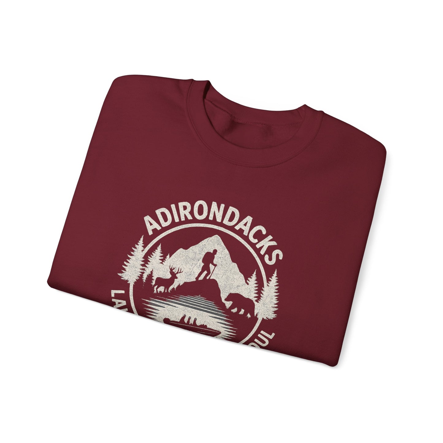 Cozy Adirondack Adventure Sweatshirt - "Lake Life, Mountain Soul"