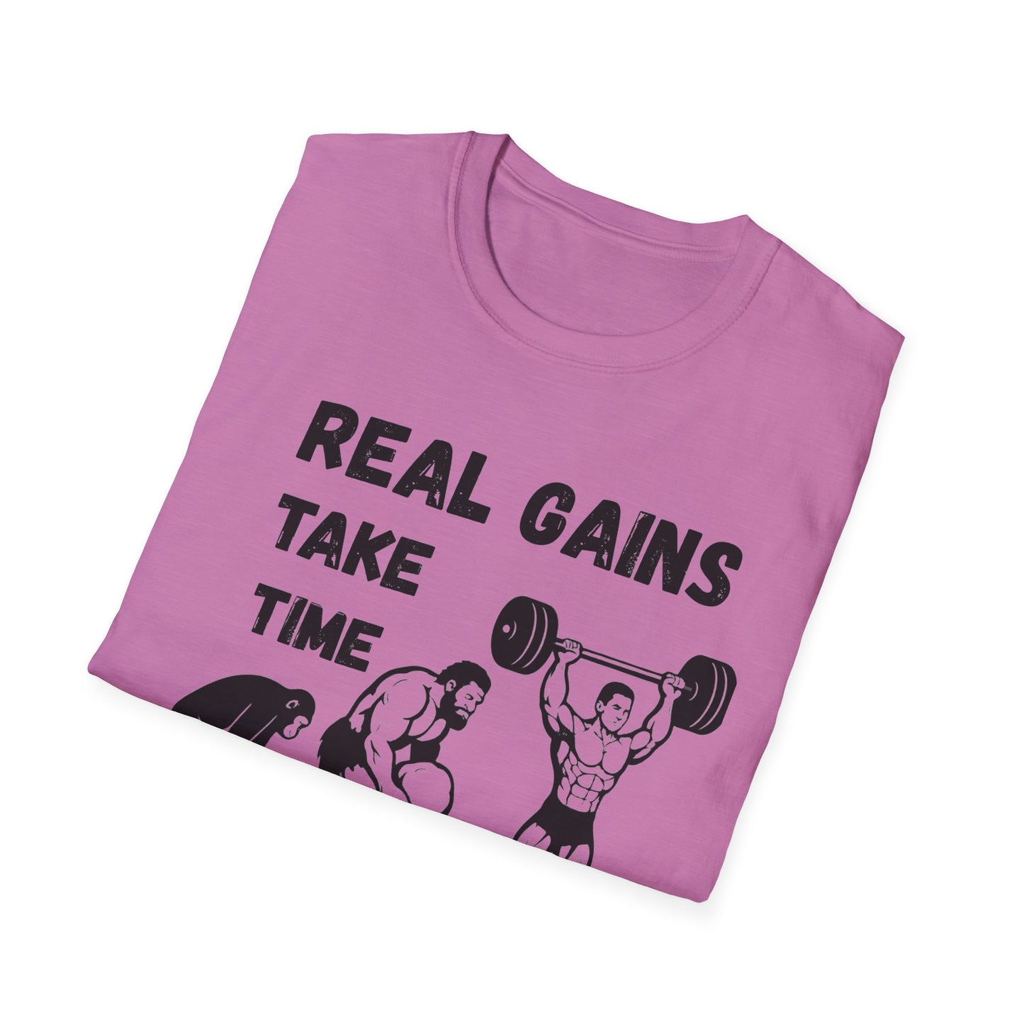 Grit Forge Athletics - "Real Gains Take Time" Motivational Tee