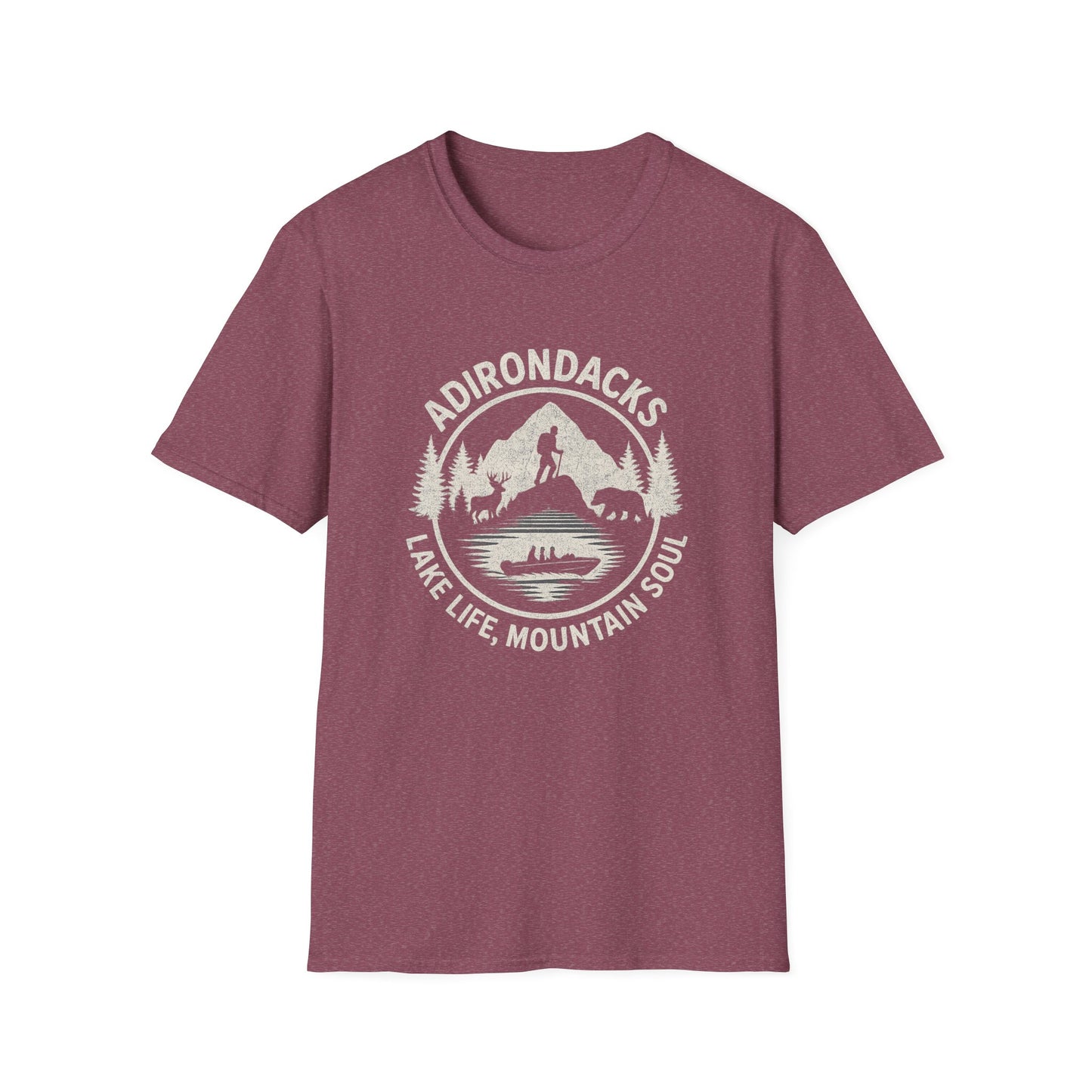 Adirondacks Lake Life Softstyle Tee-Shirt - "Lake Life, Mountain Soul"