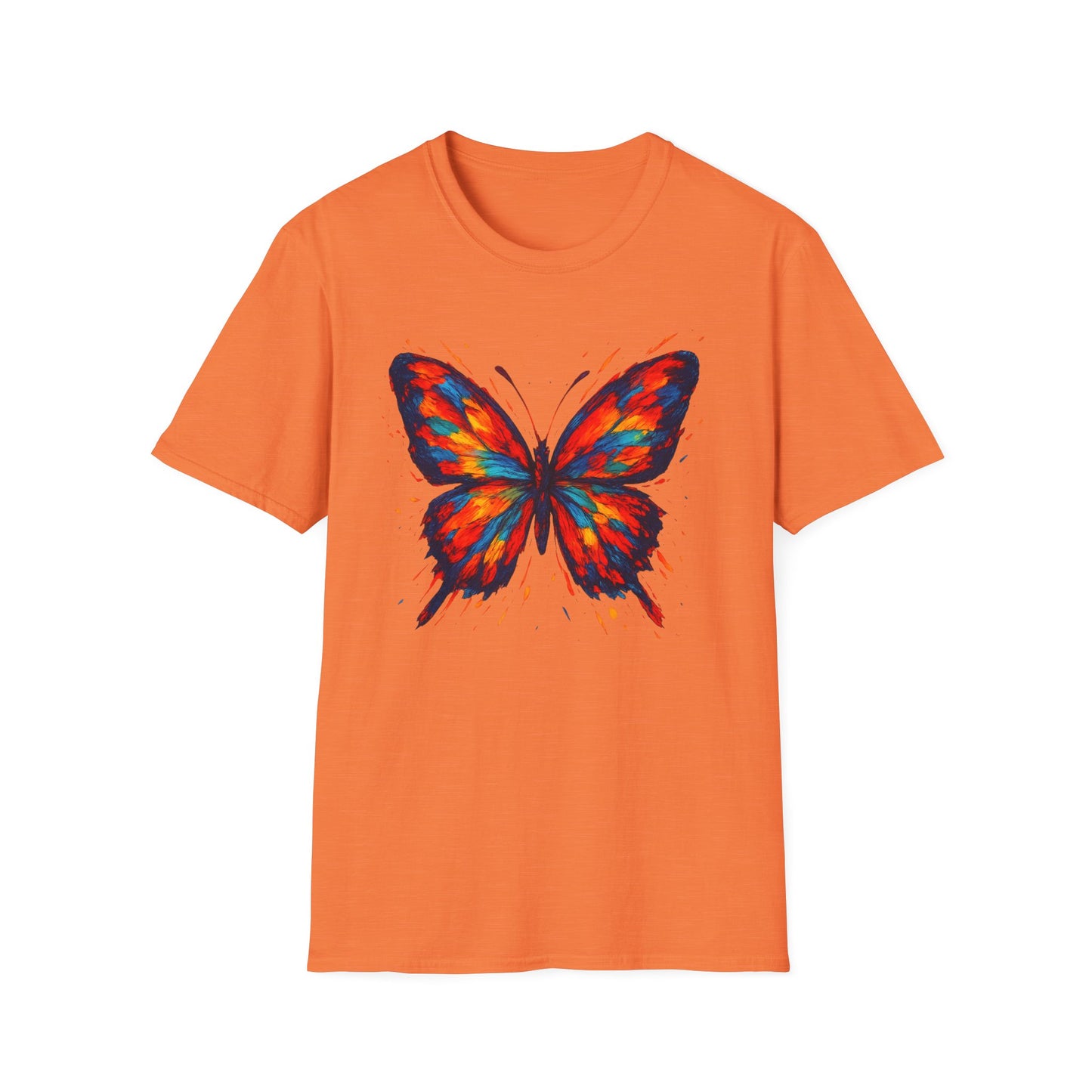 Colorful, Striking Butterfly Graphic Tee-Shirt