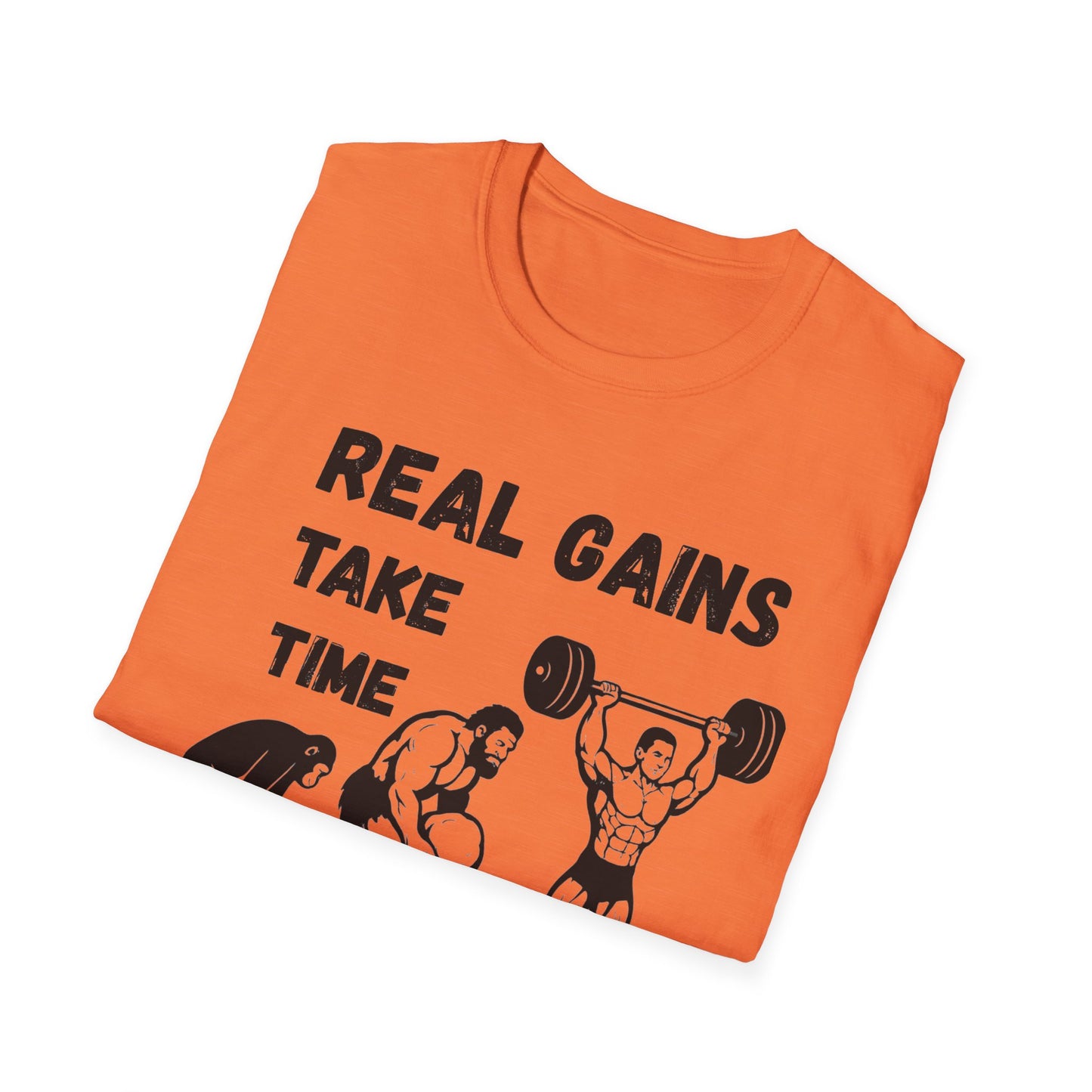 Grit Forge Athletics - "Real Gains Take Time" Motivational Tee