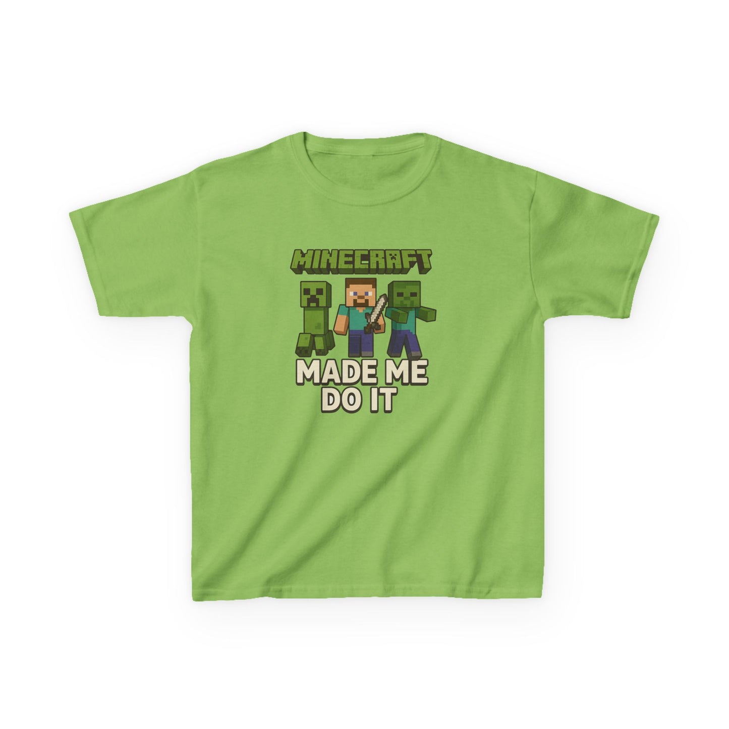 KIDS' Minecraft Tee - "Minecraft Made Me Do It"