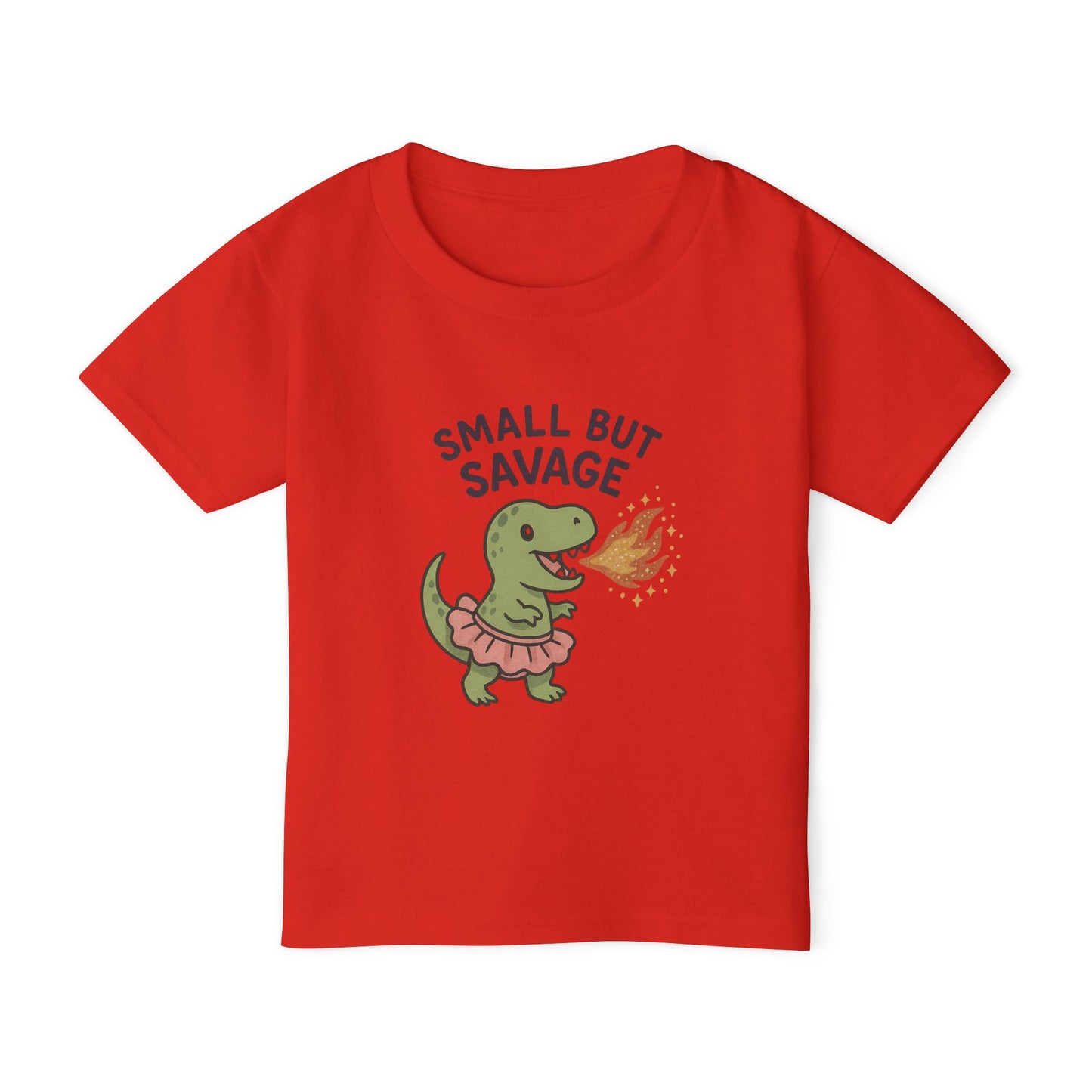 TODDLERS' "Small But Savage", Cute Dinosaur Tee