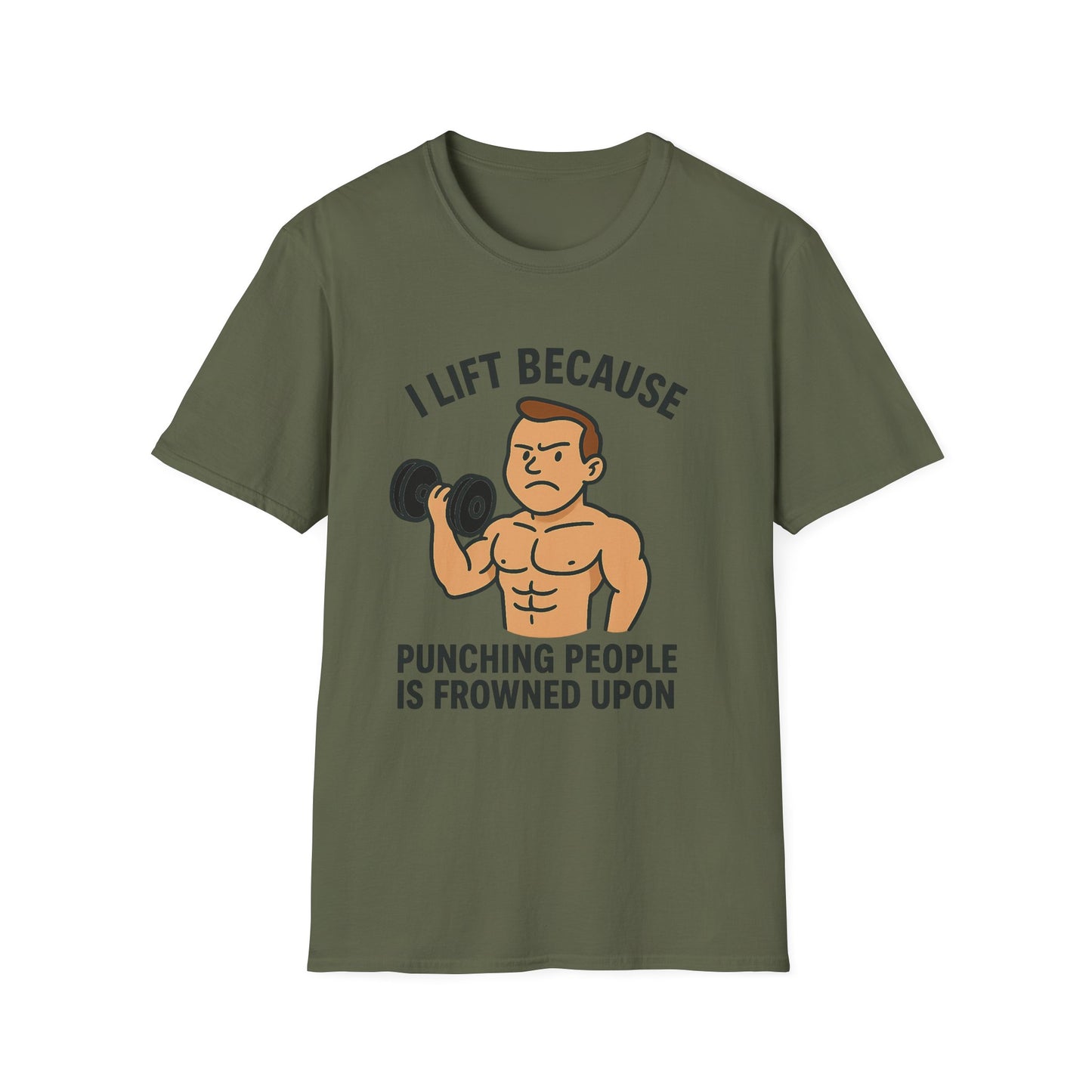 Grit Forge Athletics - "I Lift Because Punching People is Frowned Upon" Weightlifting Tee