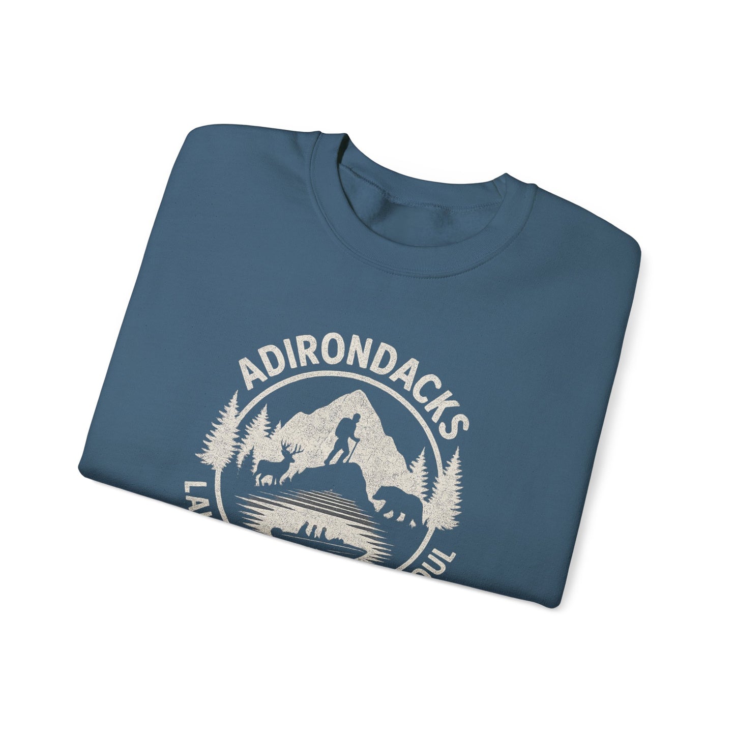 Cozy Adirondack Adventure Sweatshirt - "Lake Life, Mountain Soul"