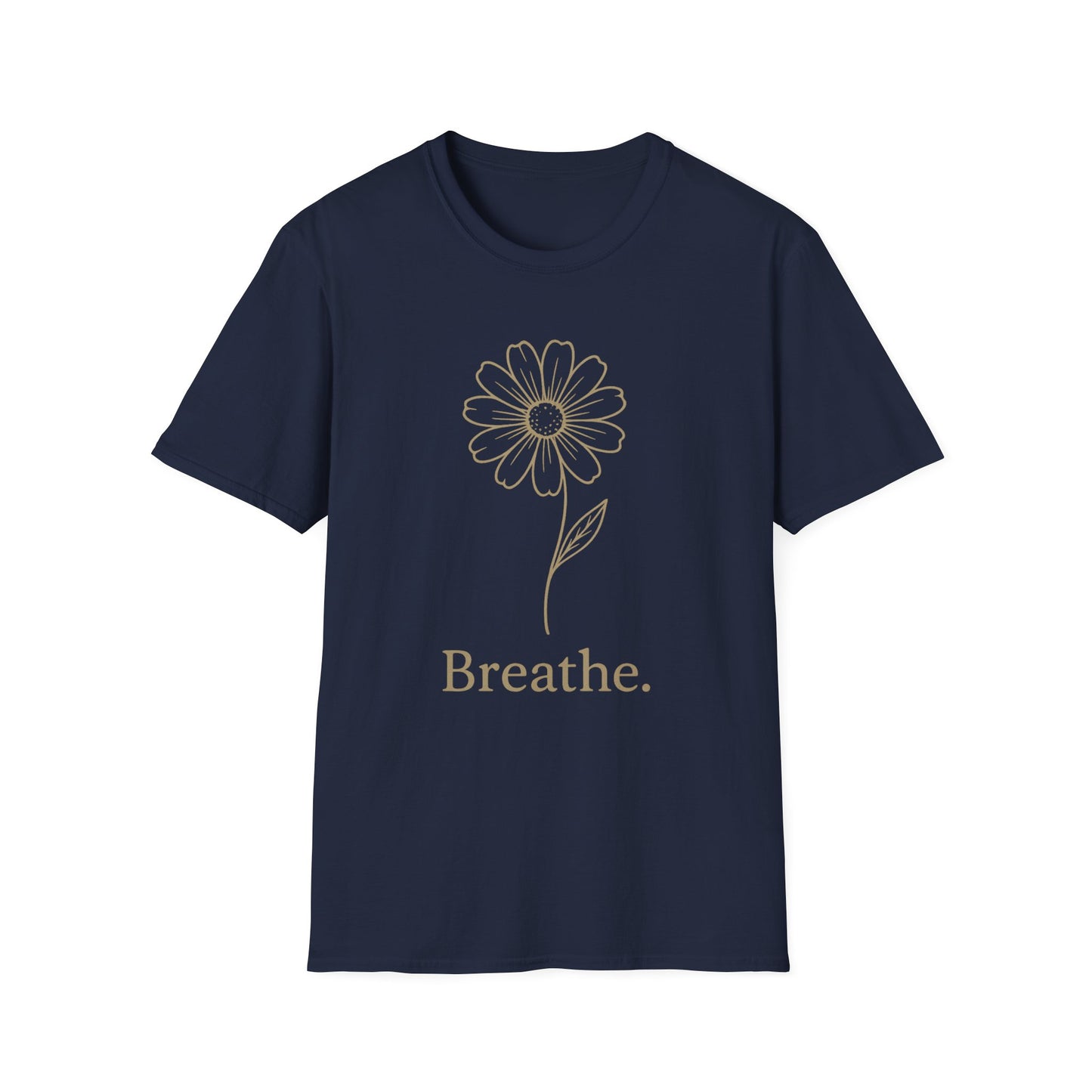 Breathe Floral Relaxed Fit Inspirational Tee-Shirt