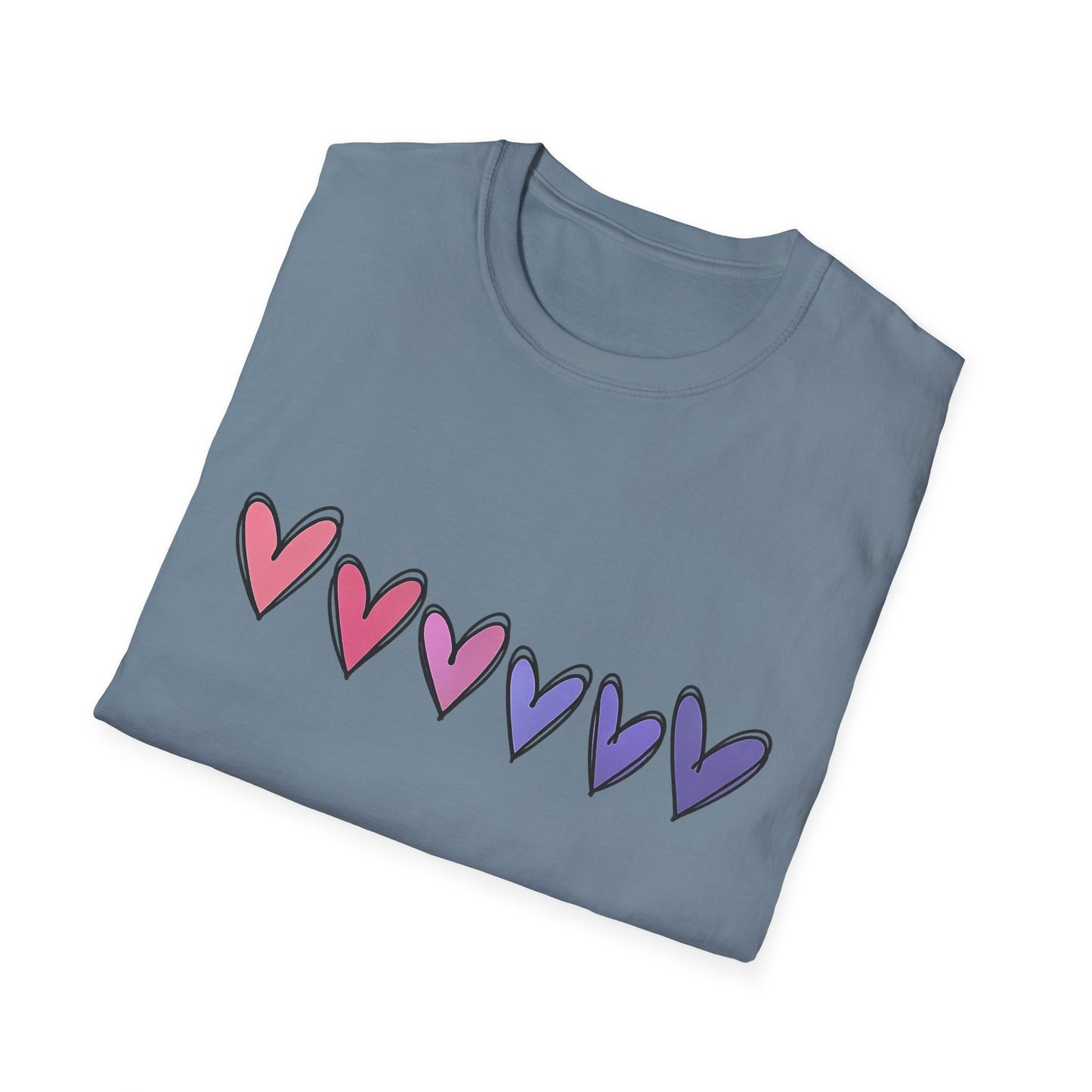 Cute Hearts Graphic Women's Softstyle Tee-Shirt