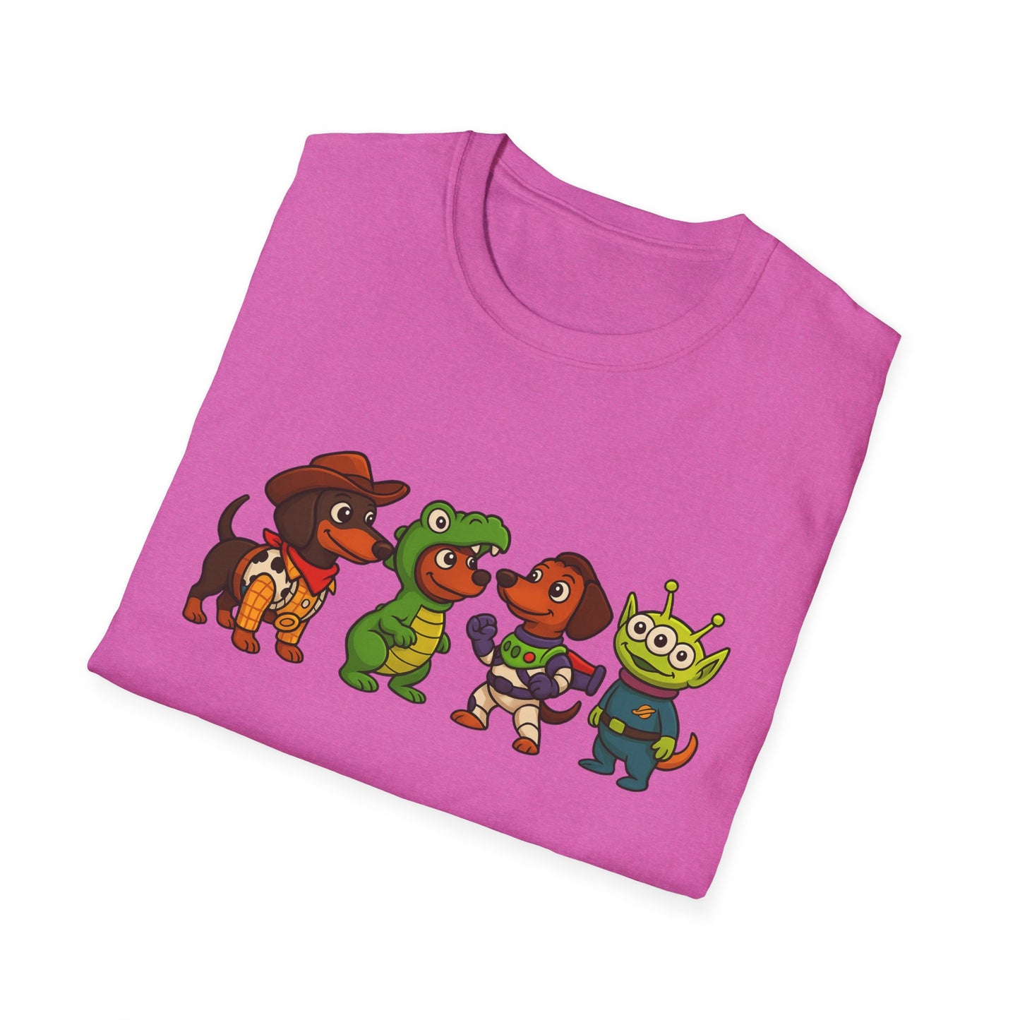 Cute Dachshund Halloween Cartoon Ensemble Tee Shirt