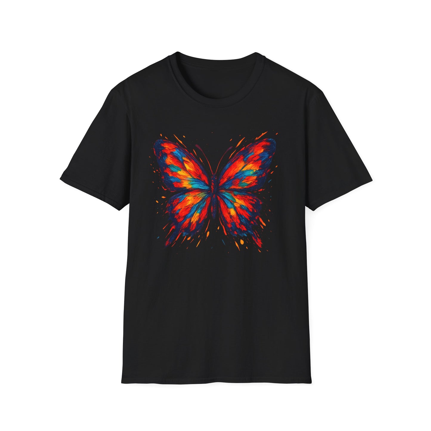 Colorful, Striking Butterfly Graphic Tee-Shirt