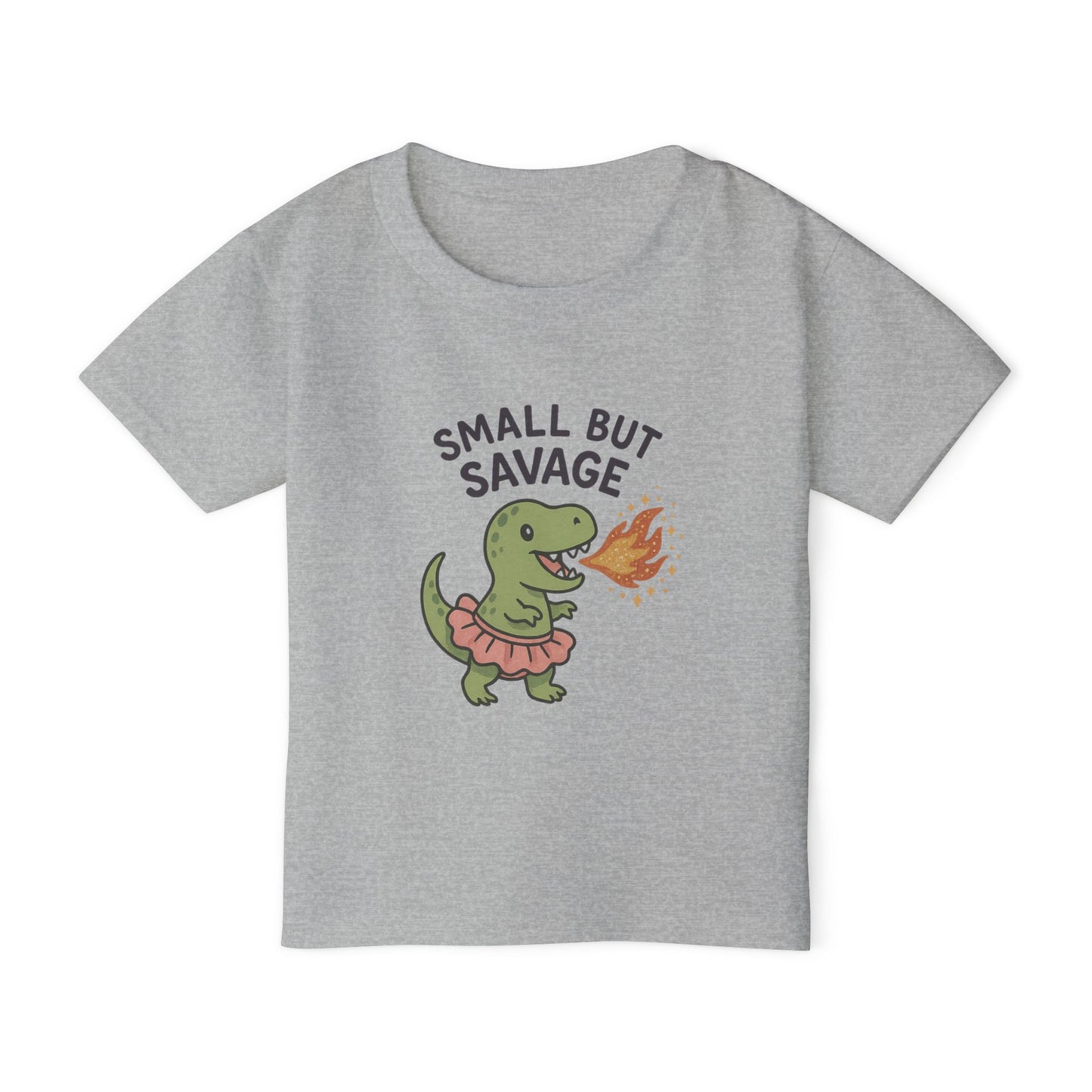 TODDLERS' "Small But Savage", Cute Dinosaur Tee