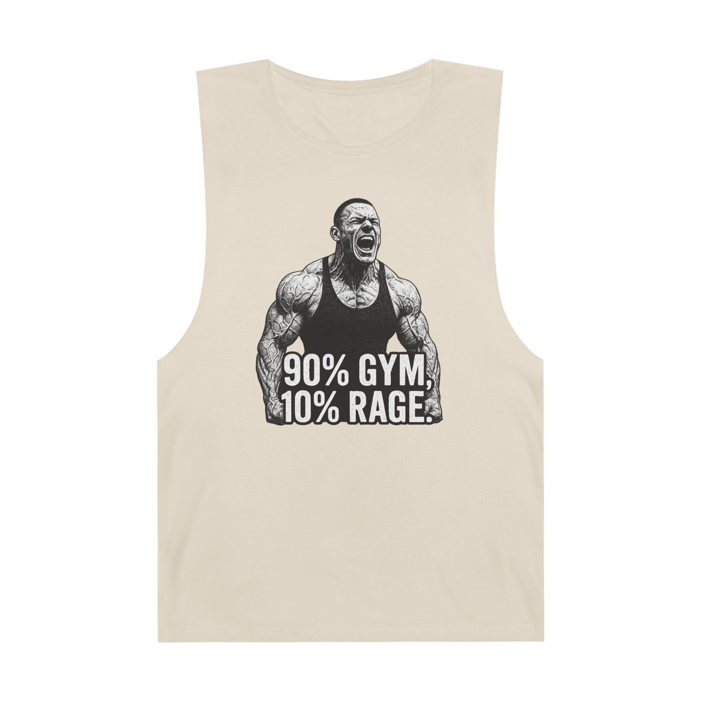 Grit Forge Athletics - "90% Gym, 10% Rage" Men's Bodybuilding Tank Top