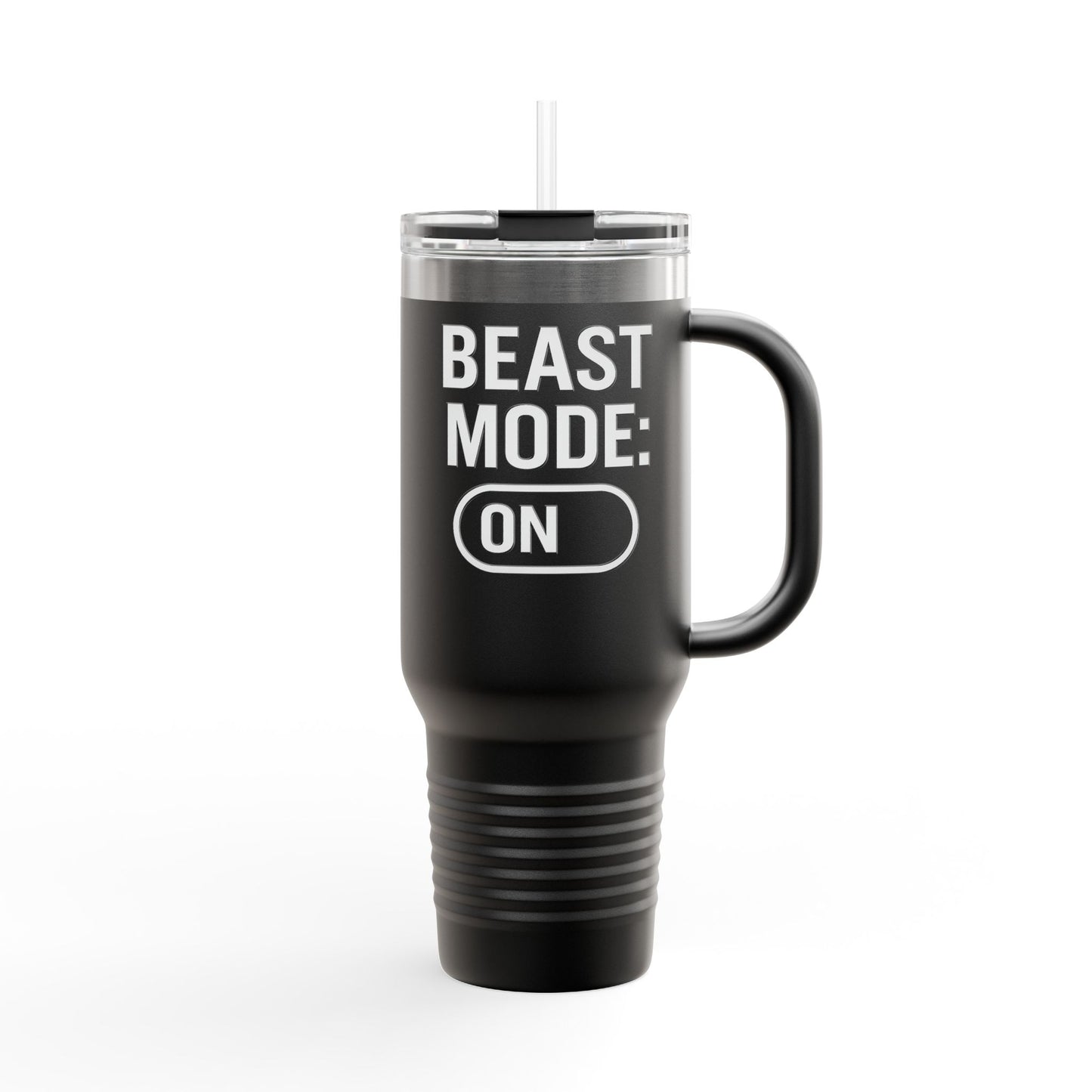 Grit Forge Athletics - Beast Mode Insulated Travel Mug | 40oz Motivational Cup for Gym Lovers, Coffee, Fitness, Sports, Adventure, Gifts
