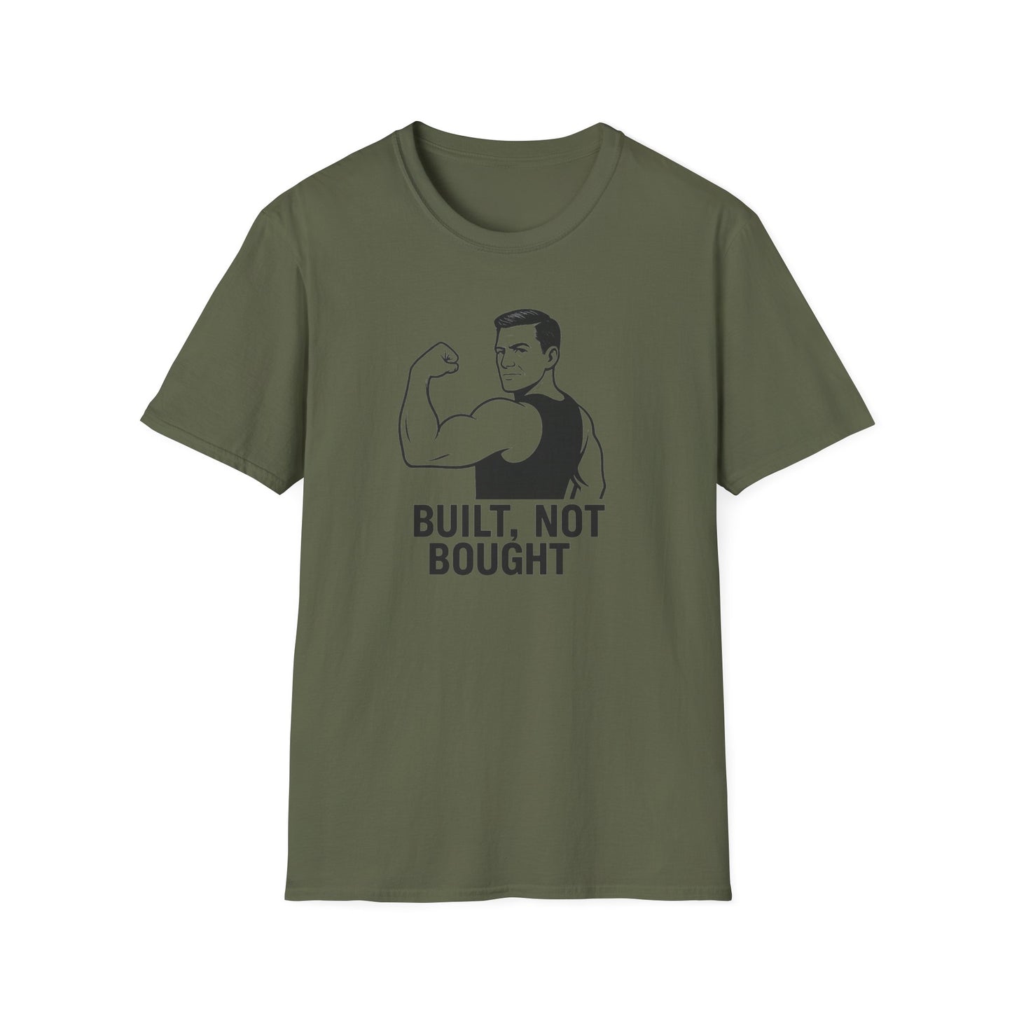 Grit Forge Athletics - "Built Not Bought" Softstyle Gym T-Shirt