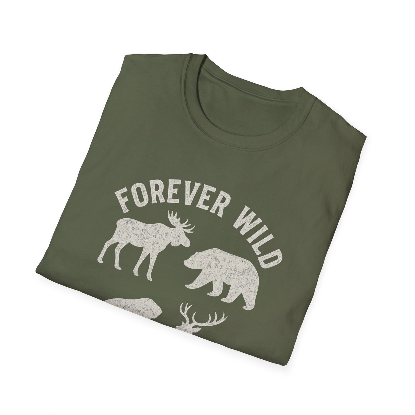 Adirondack Wildlife Softstyle Tee-Shirt - "Forever Wild"