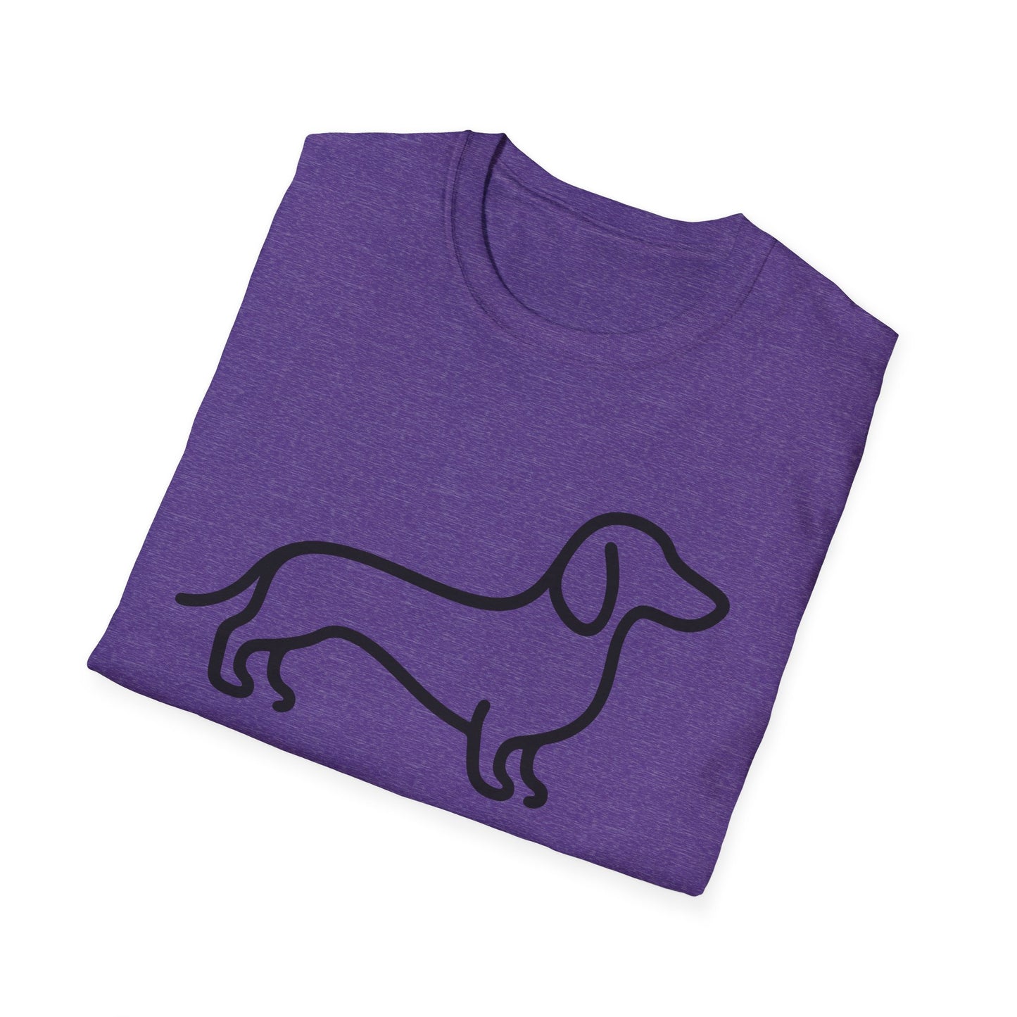 Dachshund Outline Softstyle T-Shirt for Dog Lovers