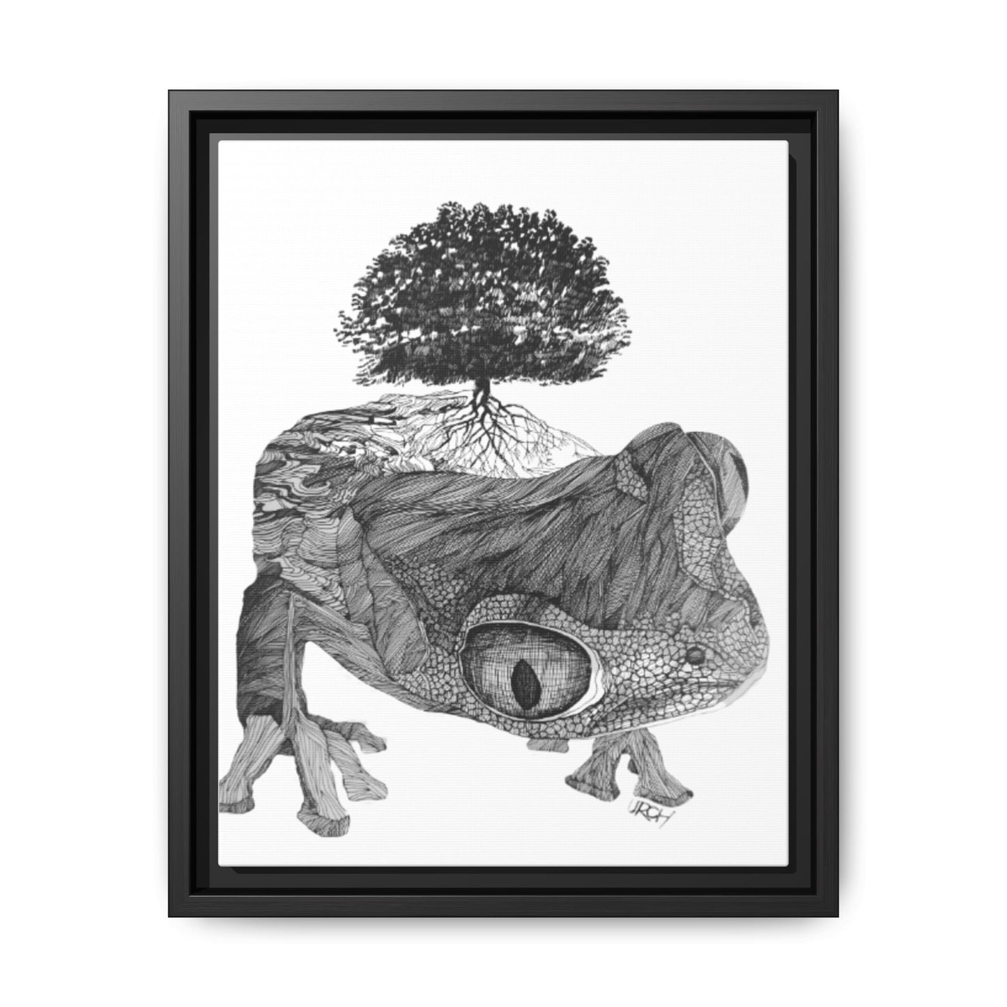 Original 1960s Pen & Ink Print - "Gaia's Shepherd"