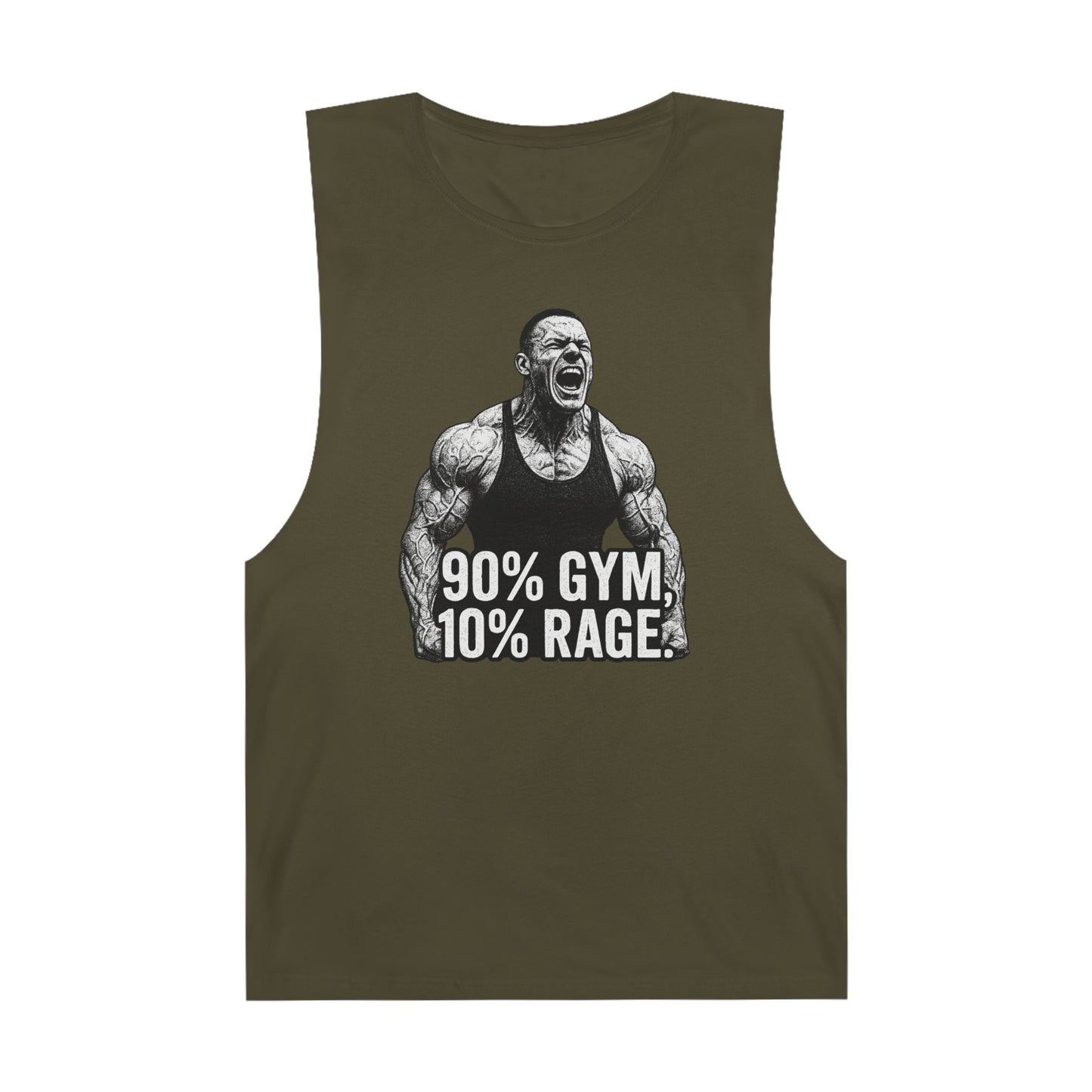 Grit Forge Athletics - "90% Gym, 10% Rage" Men's Bodybuilding Tank Top