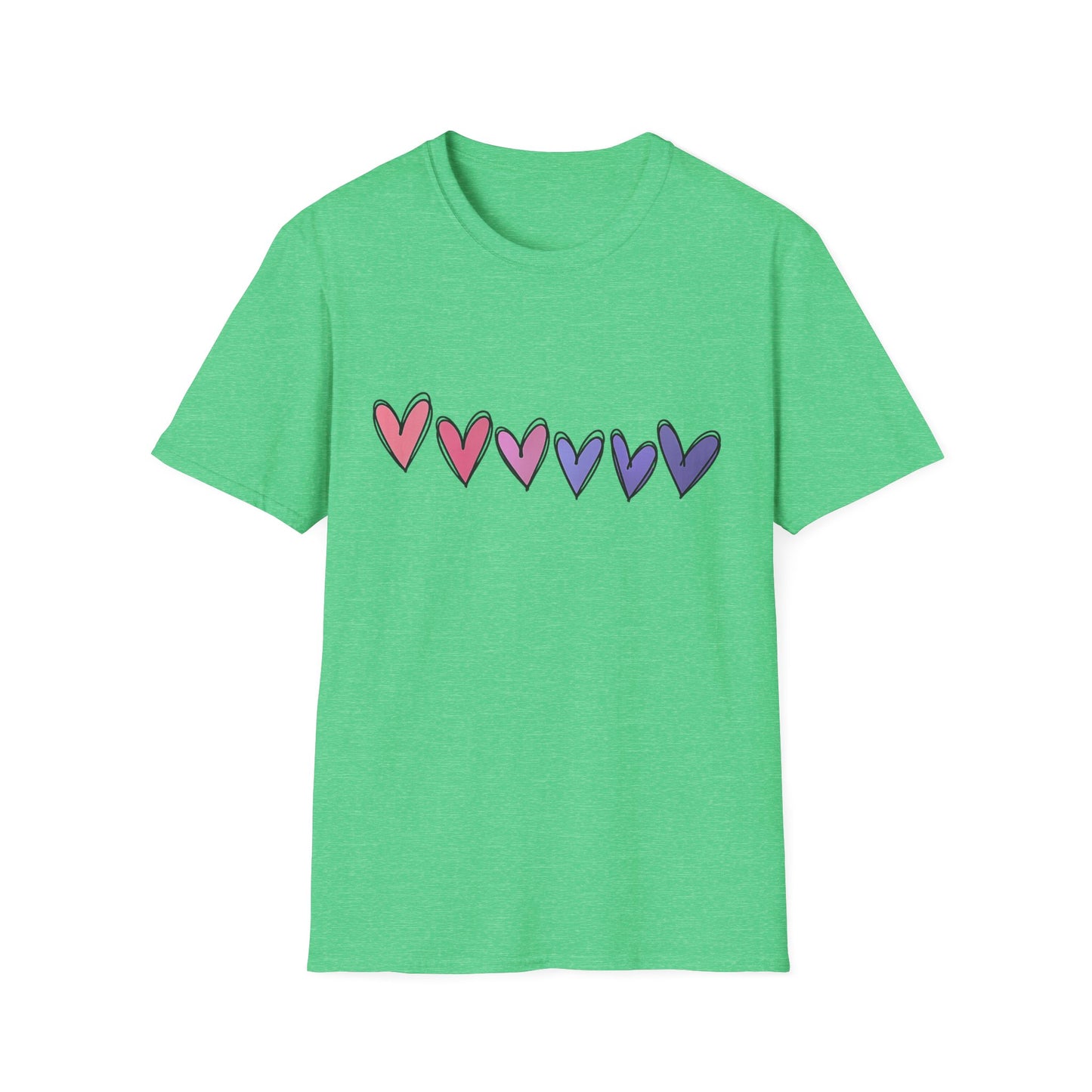 Cute Hearts Graphic Women's Softstyle Tee-Shirt