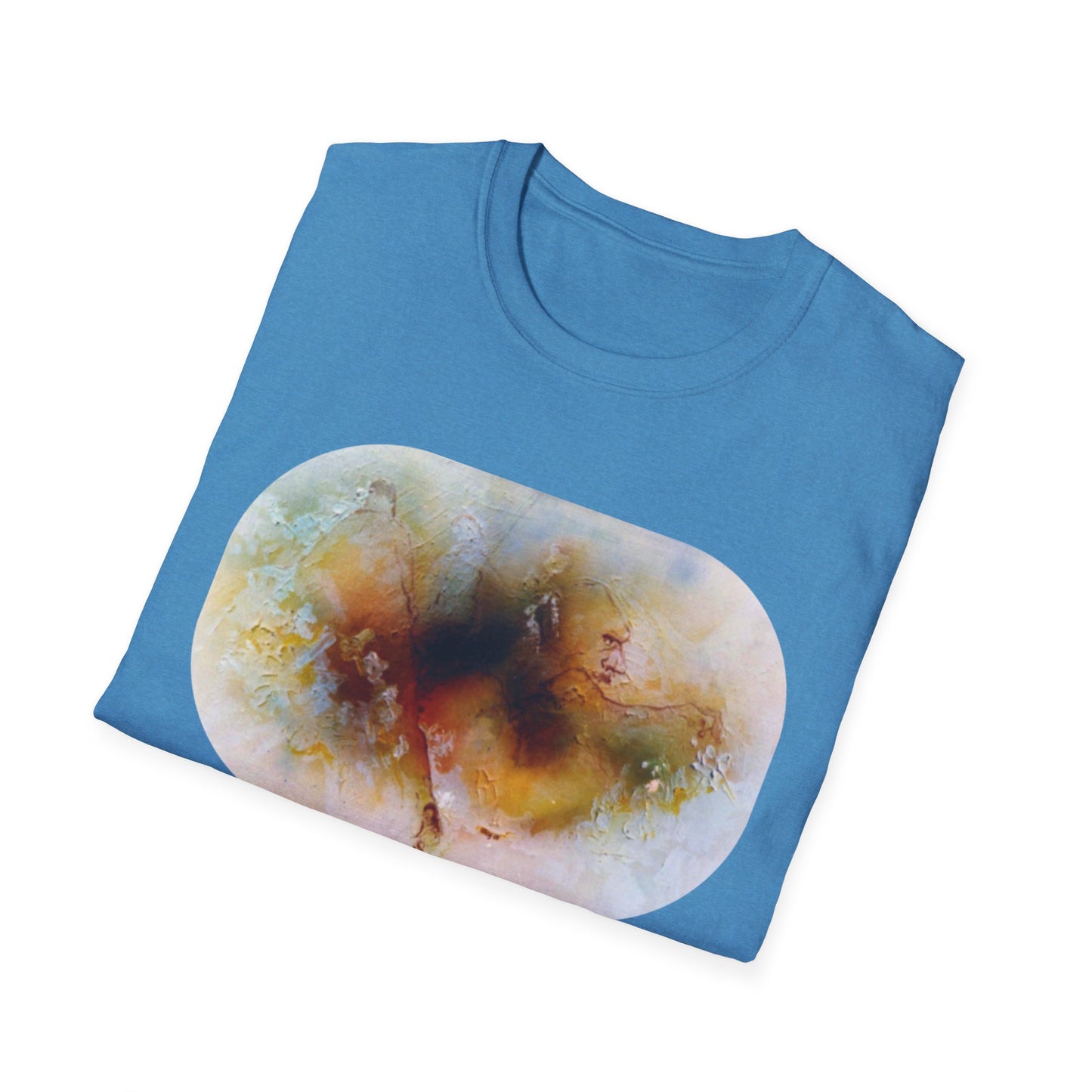 Vibrant Abstract 1960s Painting Print Tee - "Fall of Olympus"