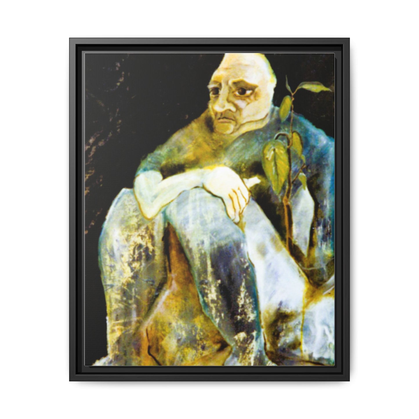 1960s Abstract Expressionism Wall Decor, Original Artwork - "Contemplating Shrubbery"