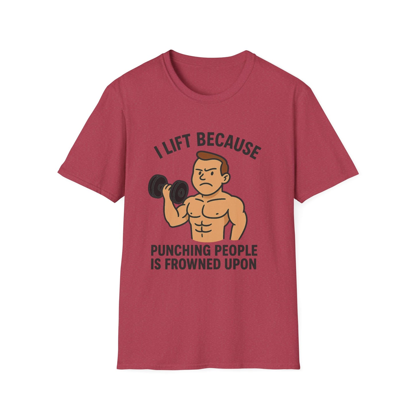Grit Forge Athletics - "I Lift Because Punching People is Frowned Upon" Weightlifting Tee