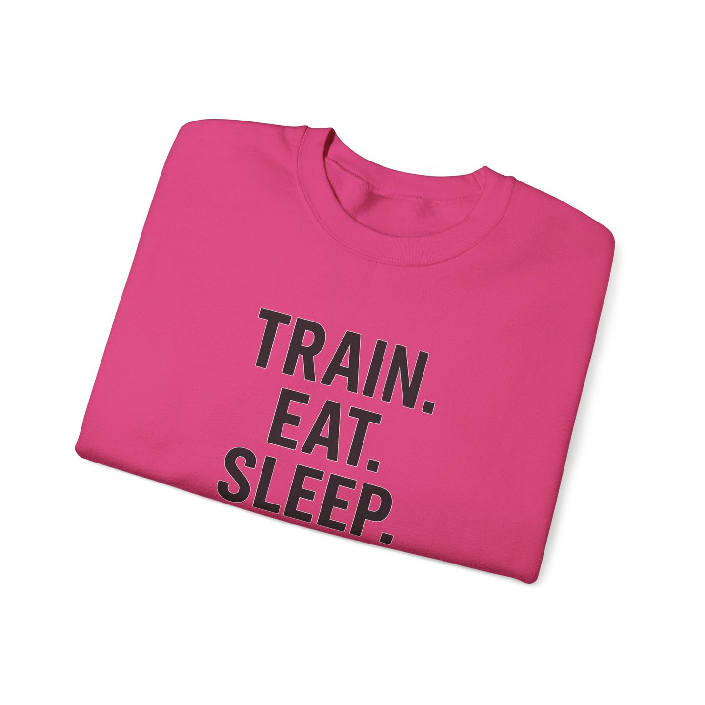 Grit Forge Athletics - "Train. Eat. Sleep. Repeat." Motivational Crewneck Sweatshirt