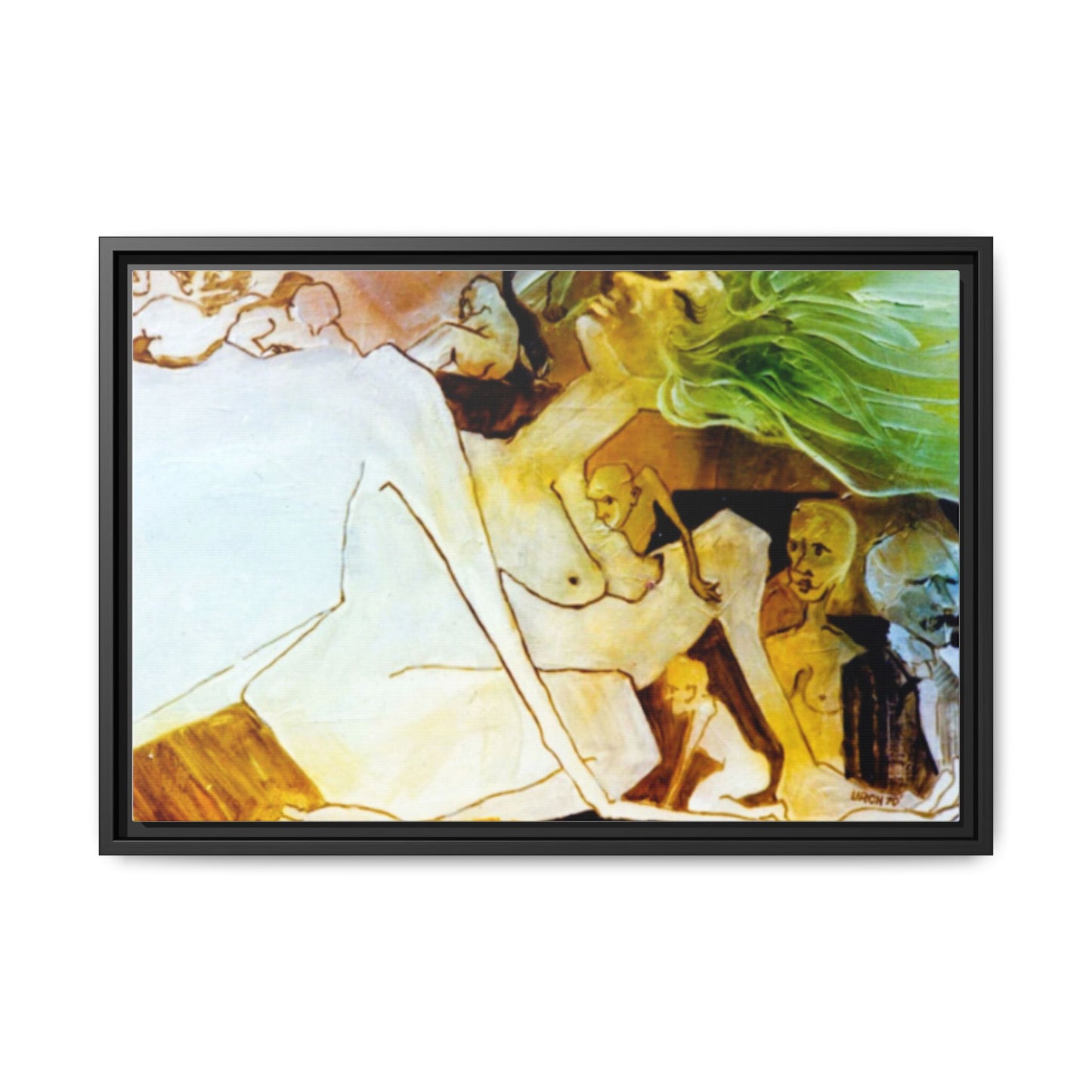 Authentic 1960s Painting - "Hedonism" Print