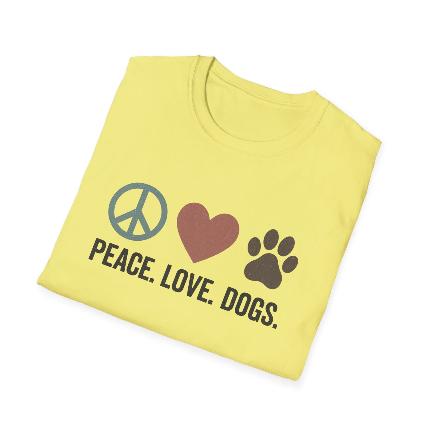 "Peace Love Dogs" Cute Pet Lover's Tee