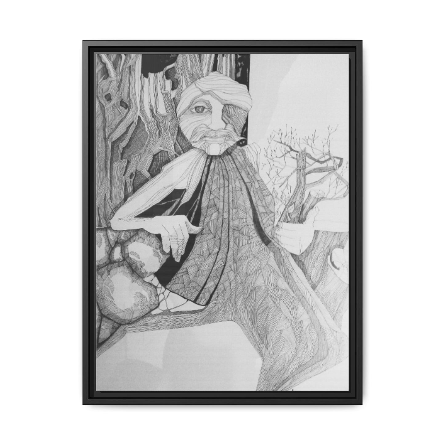 Authentic 1960s Creative Pen and Ink Artwork - "Entmoot"