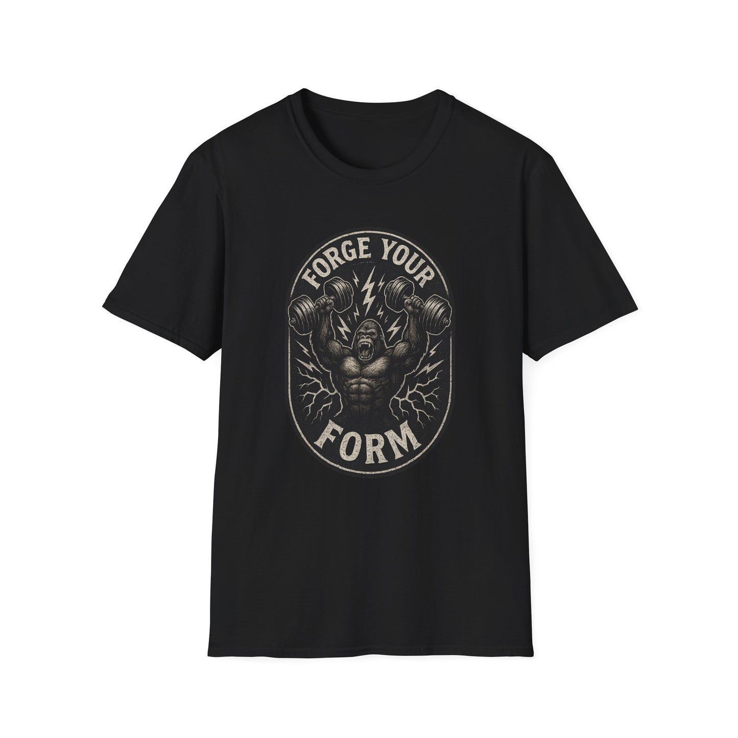 Grit Forge Athletics - "Forge Your Form" Weight Lifting Tee