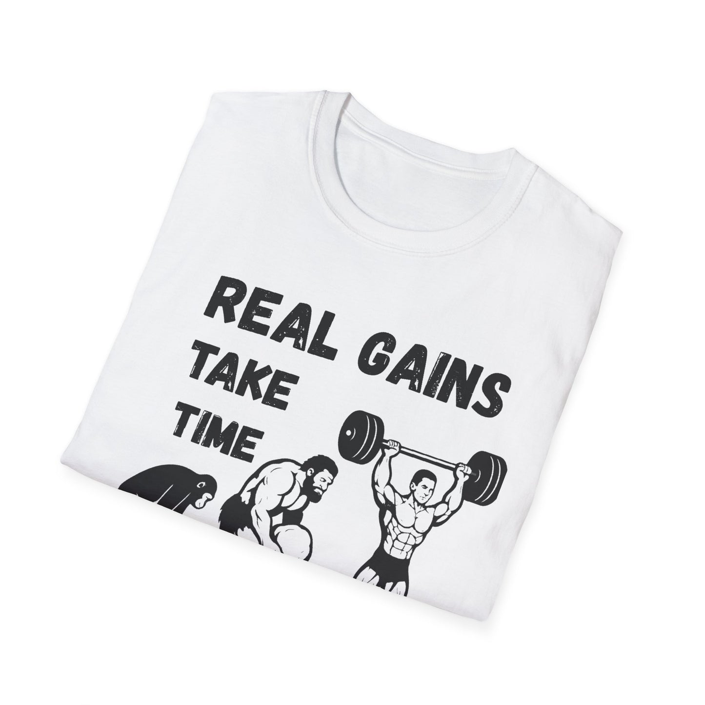 Grit Forge Athletics - "Real Gains Take Time" Motivational Tee