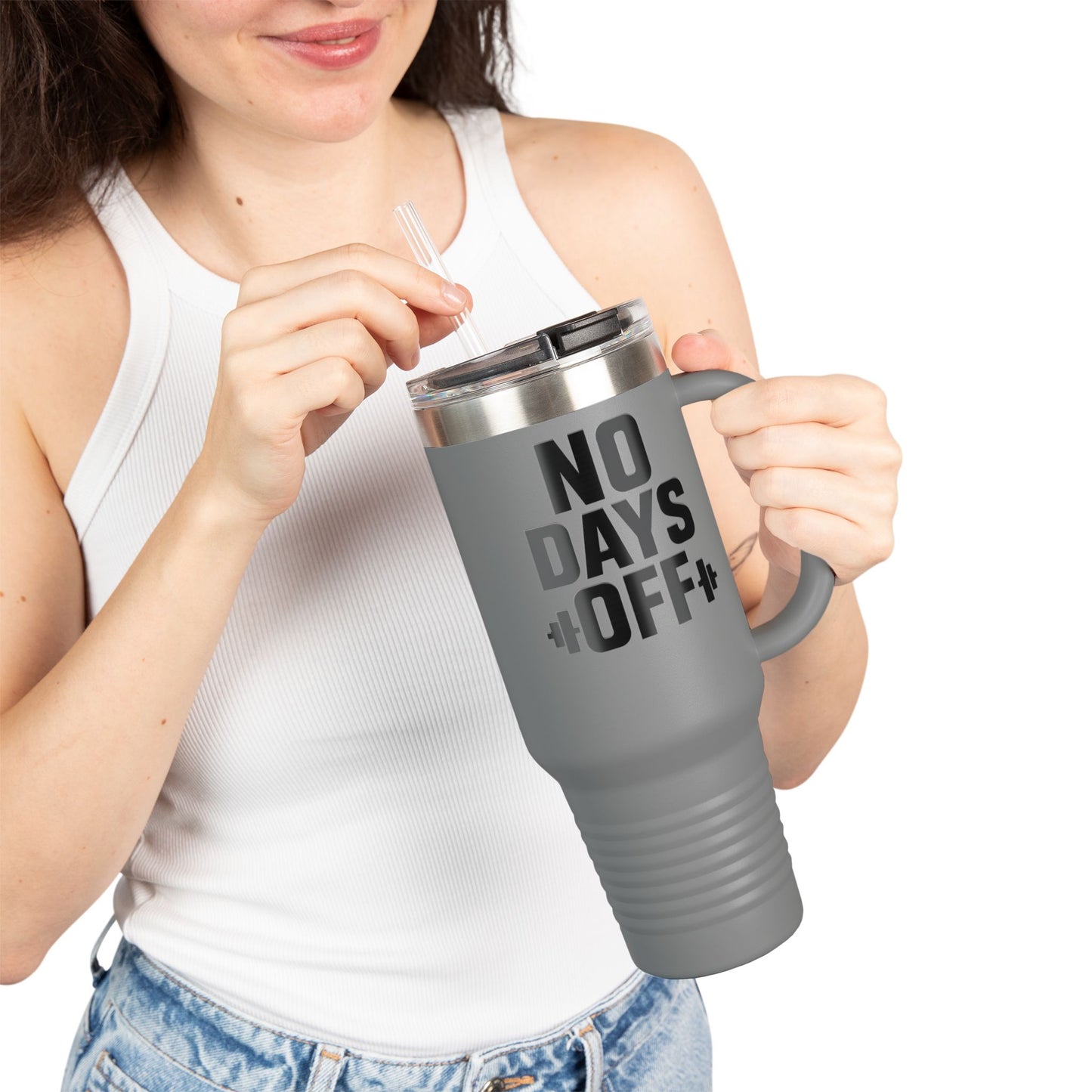Grit Forge Athletics - No Days Off Insulated Motivational Travel Mug