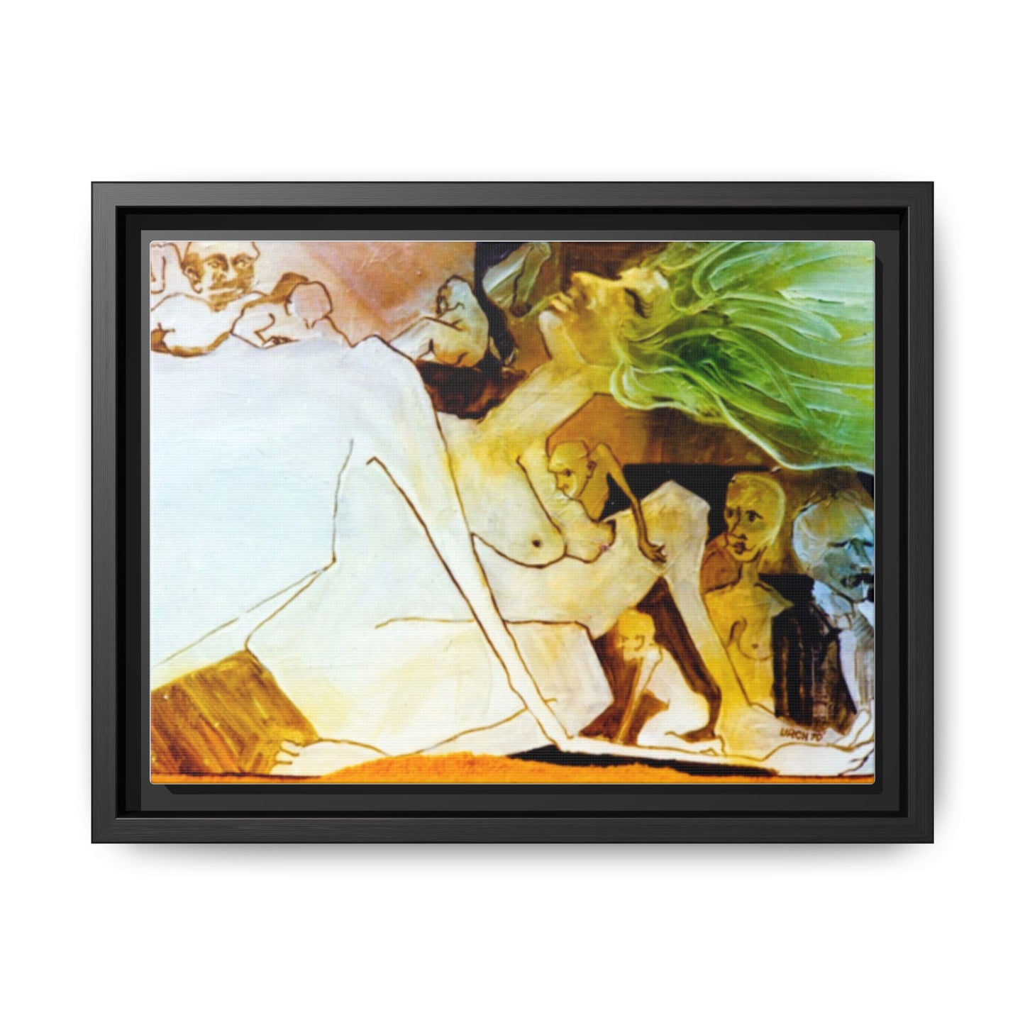 Authentic 1960s Painting - "Hedonism" Print