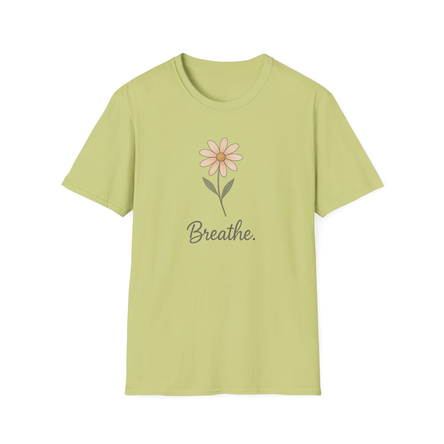 Breathe Floral Relaxed Fit Inspirational Tee-Shirt