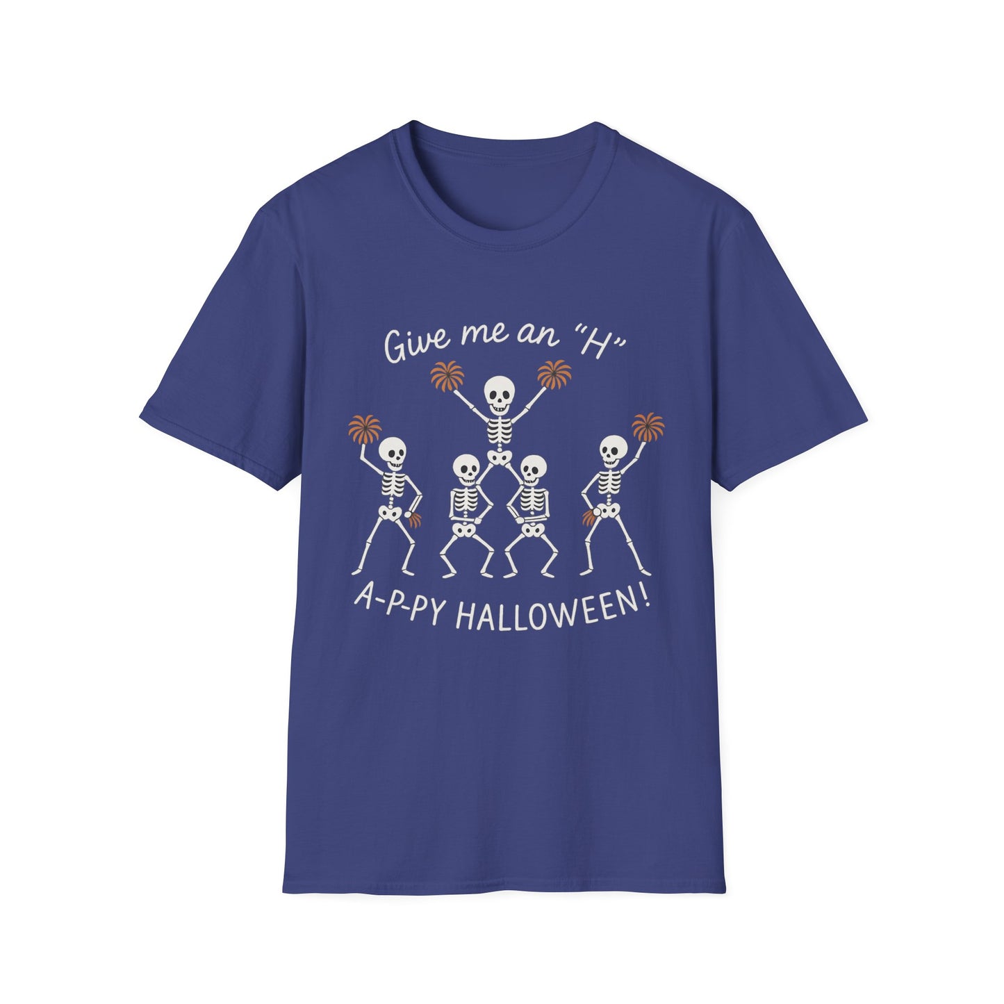Halloween Skeleton Cheerleader Casual Tee-Shirt
