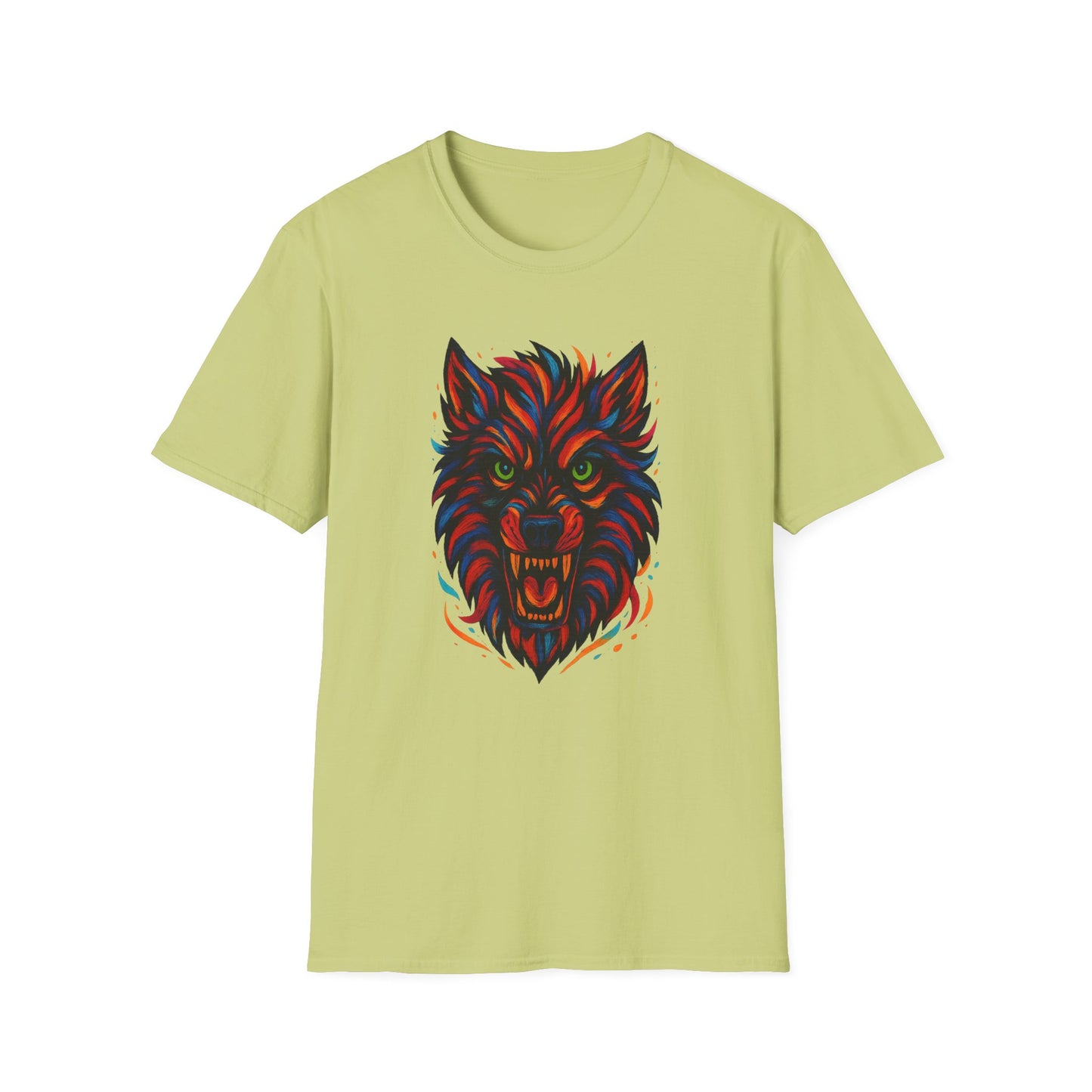 Colorful Werewolf Graphic Halloween Tee-Shirt