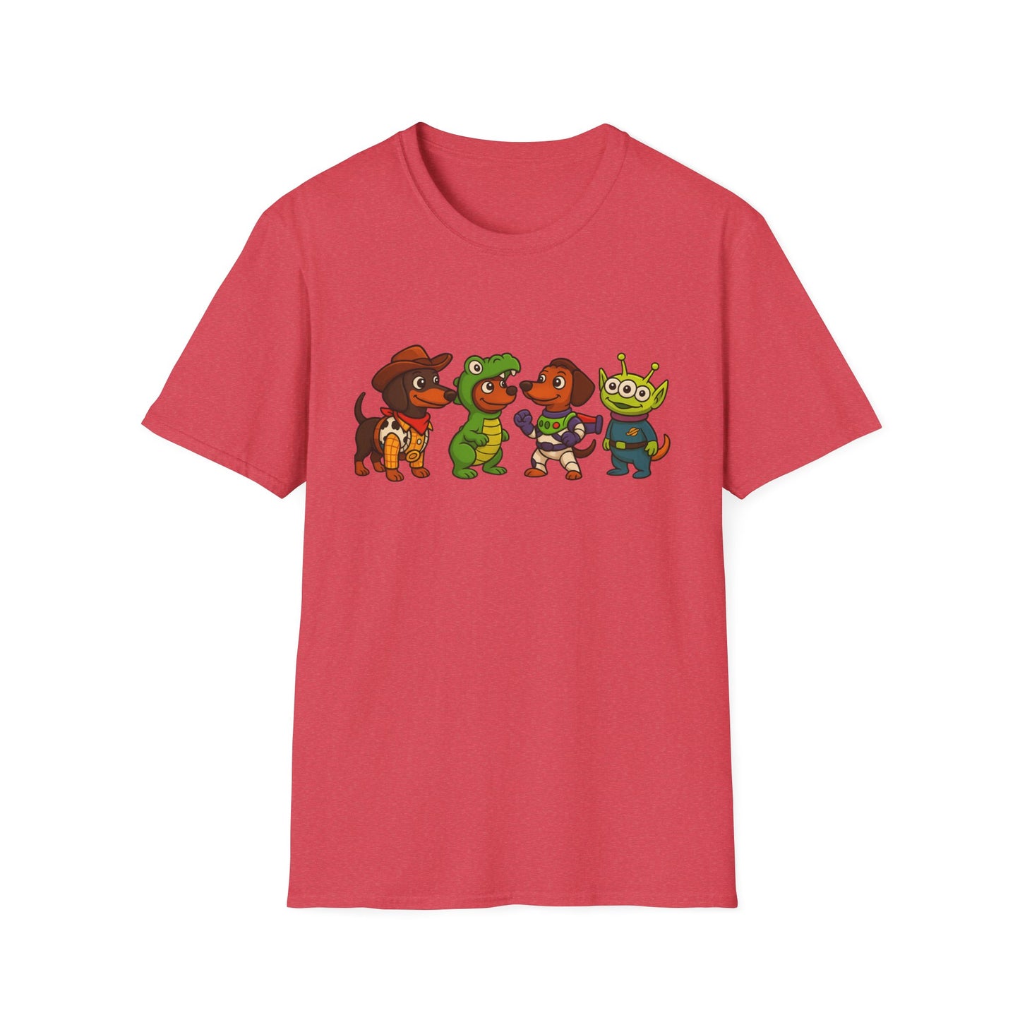 Cute Dachshund Halloween Cartoon Ensemble Tee Shirt