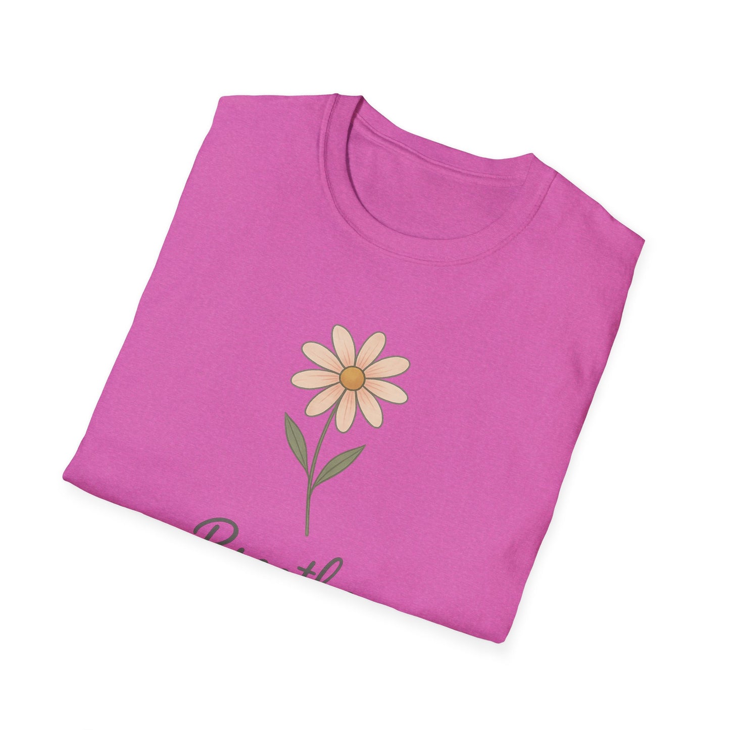 Breathe Floral Relaxed Fit Inspirational Tee-Shirt