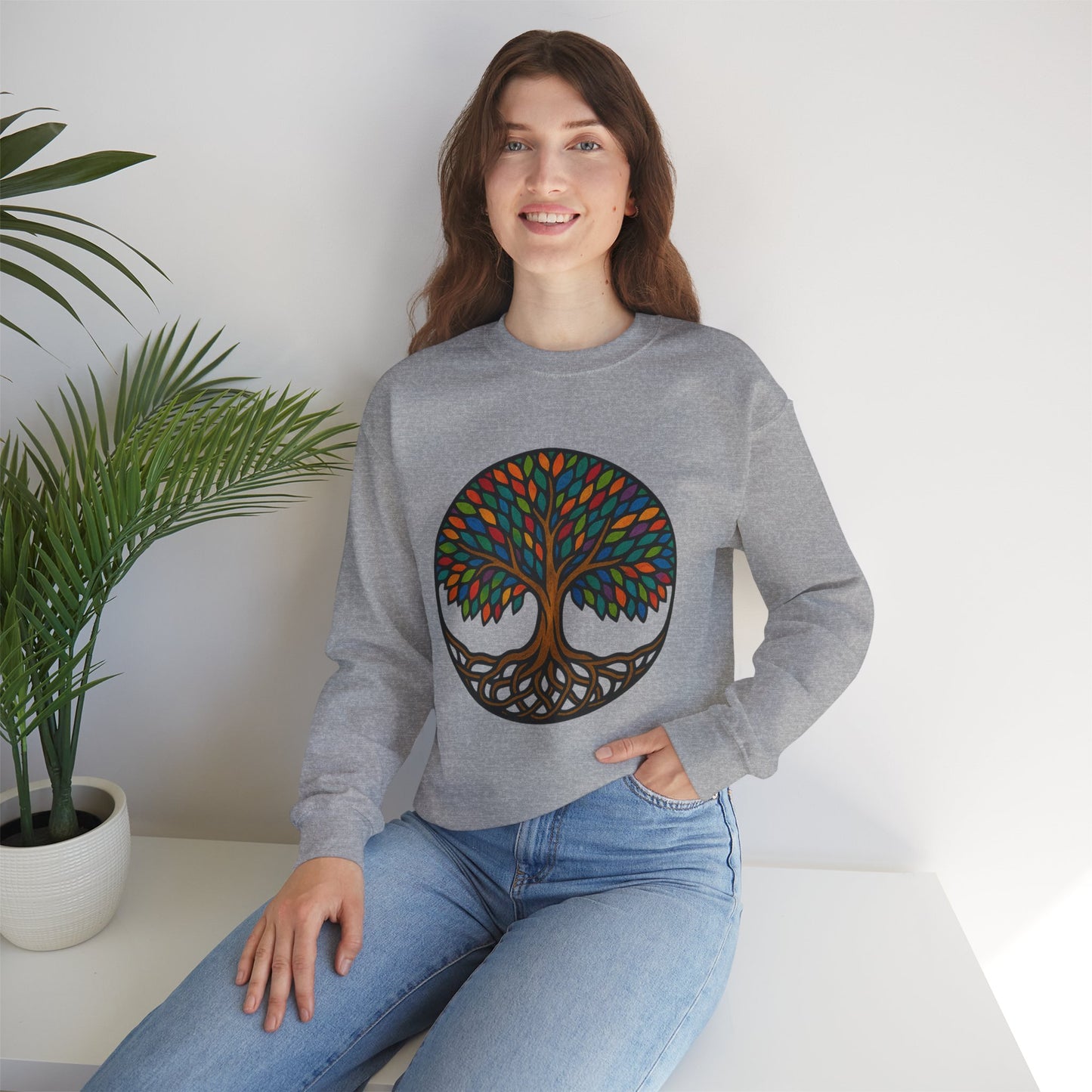 Tree of Life, Yggdrasil, Cozy Crewneck Sweatshirt