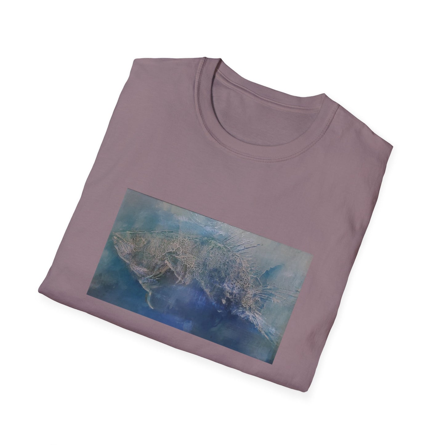 Ocean Impressionistic Fish Authentic Art Tee Shirt - "Nature's Wrath"