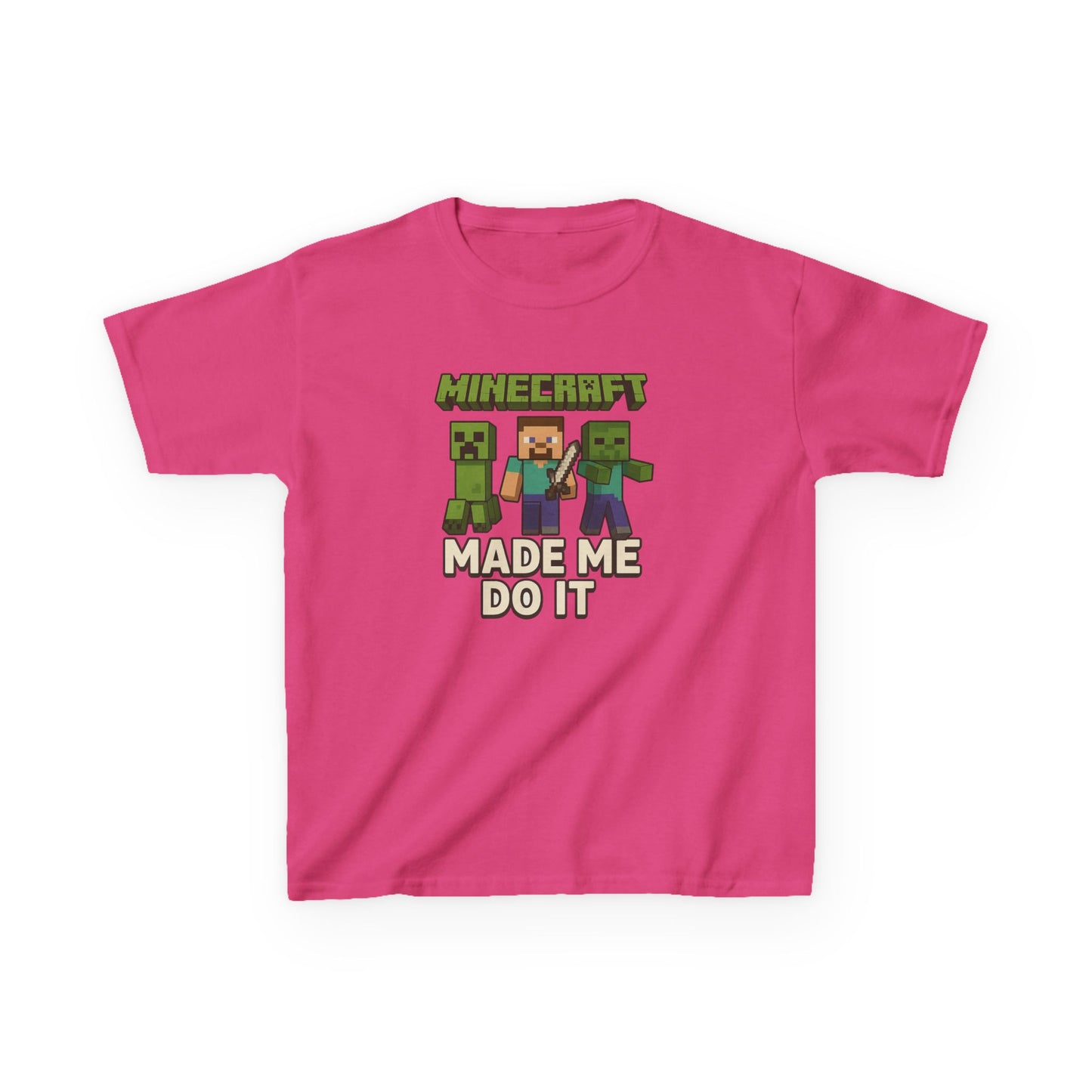 KIDS' Minecraft Tee - "Minecraft Made Me Do It"