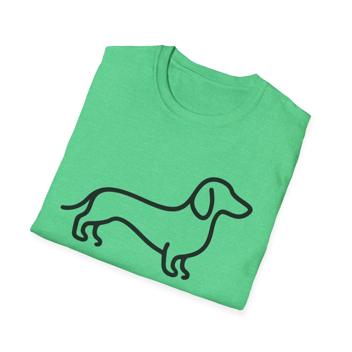Dachshund Outline Softstyle T-Shirt for Dog Lovers