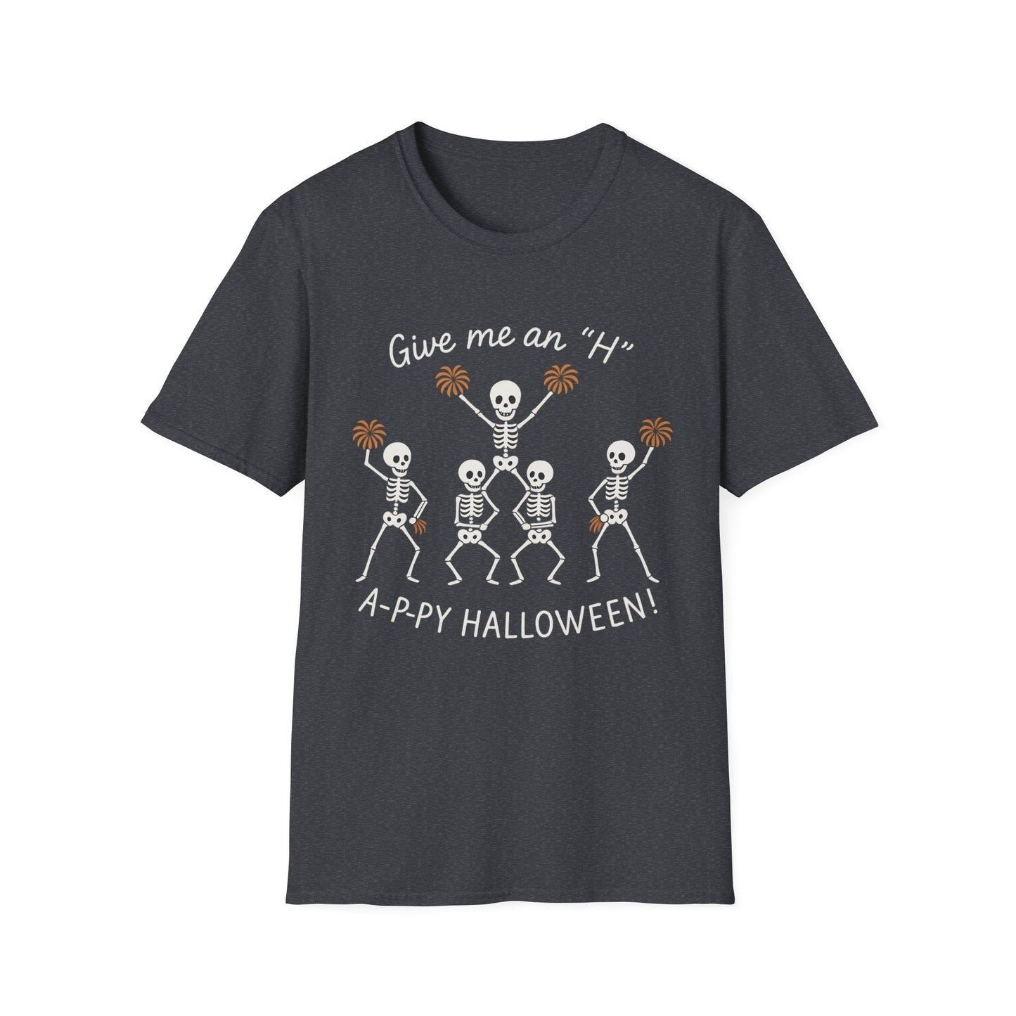 Halloween Skeleton Cheerleader Casual Tee-Shirt