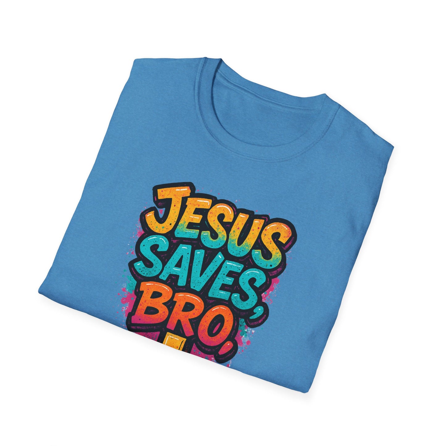 Jesus Saves, Bro Graphic Softstyle Tee-Shirt