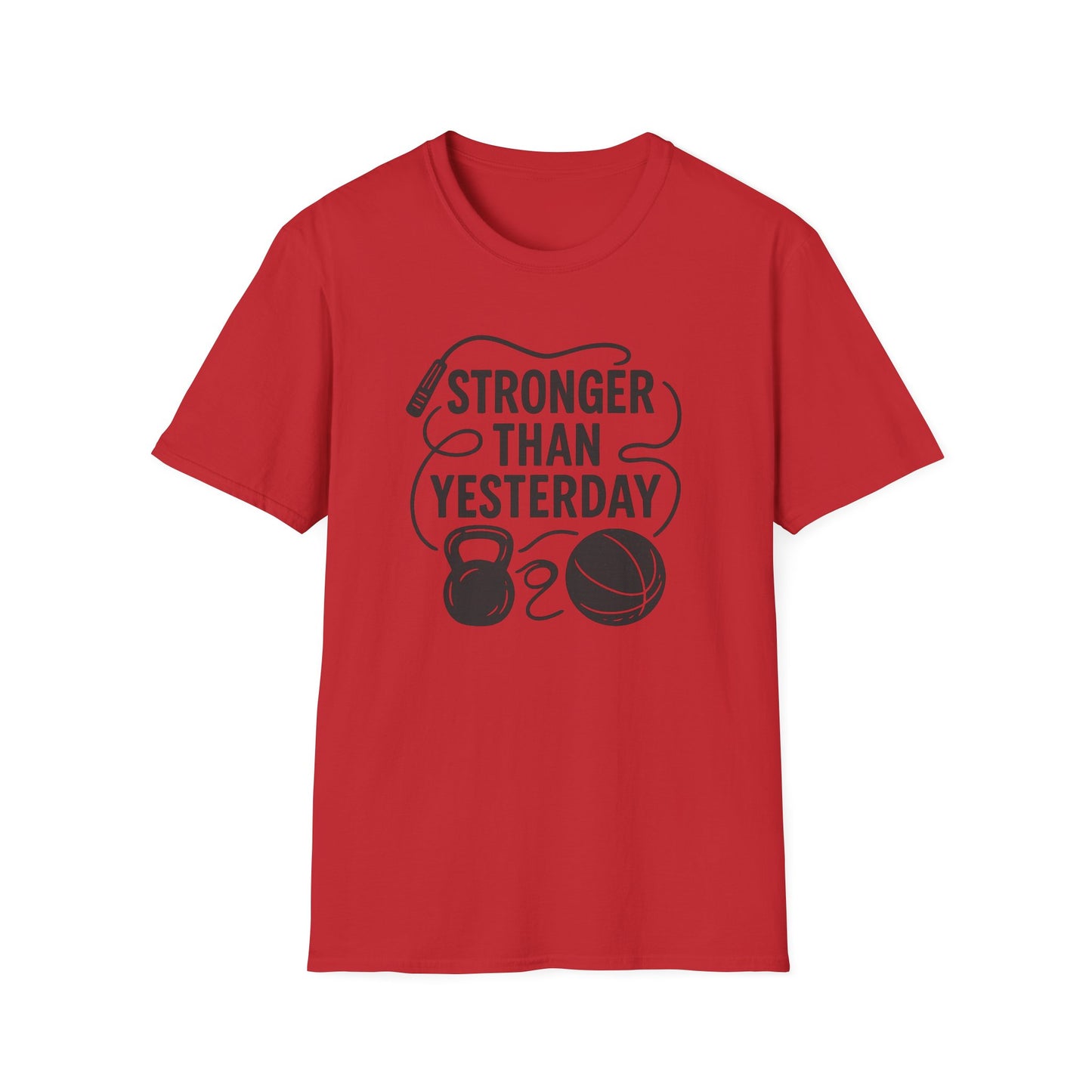 Grit Forge Athletics - "Stronger Than Yesterday" Softstyle Tee-Shirt for Him or Her